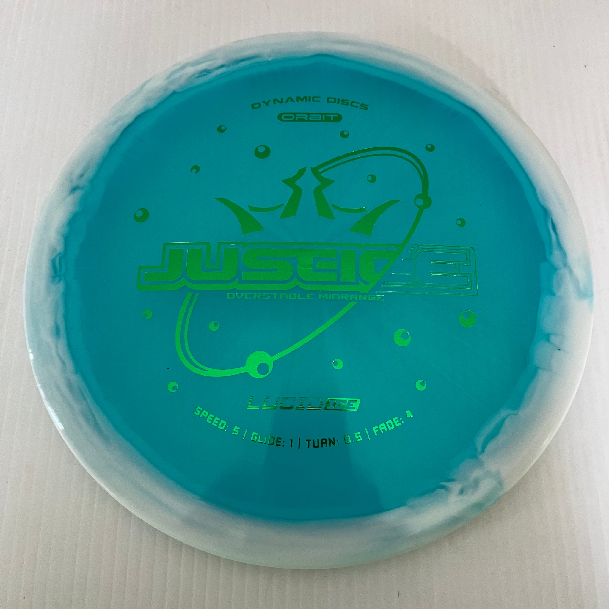 Dynamic Discs Lucid Ice Orbit Justice 5/1/0.5/4