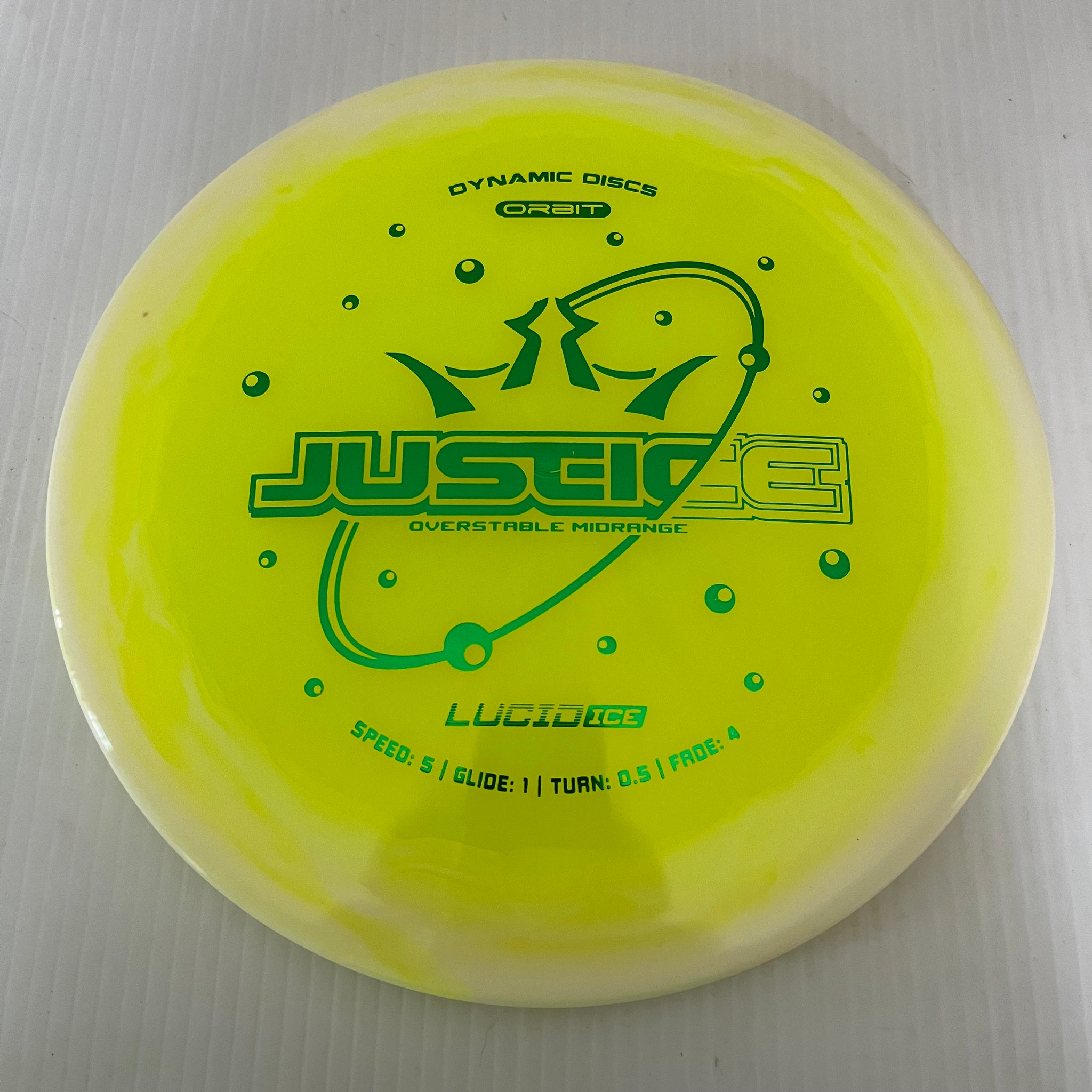 Dynamic Discs Lucid Ice Orbit Justice 5/1/0.5/4