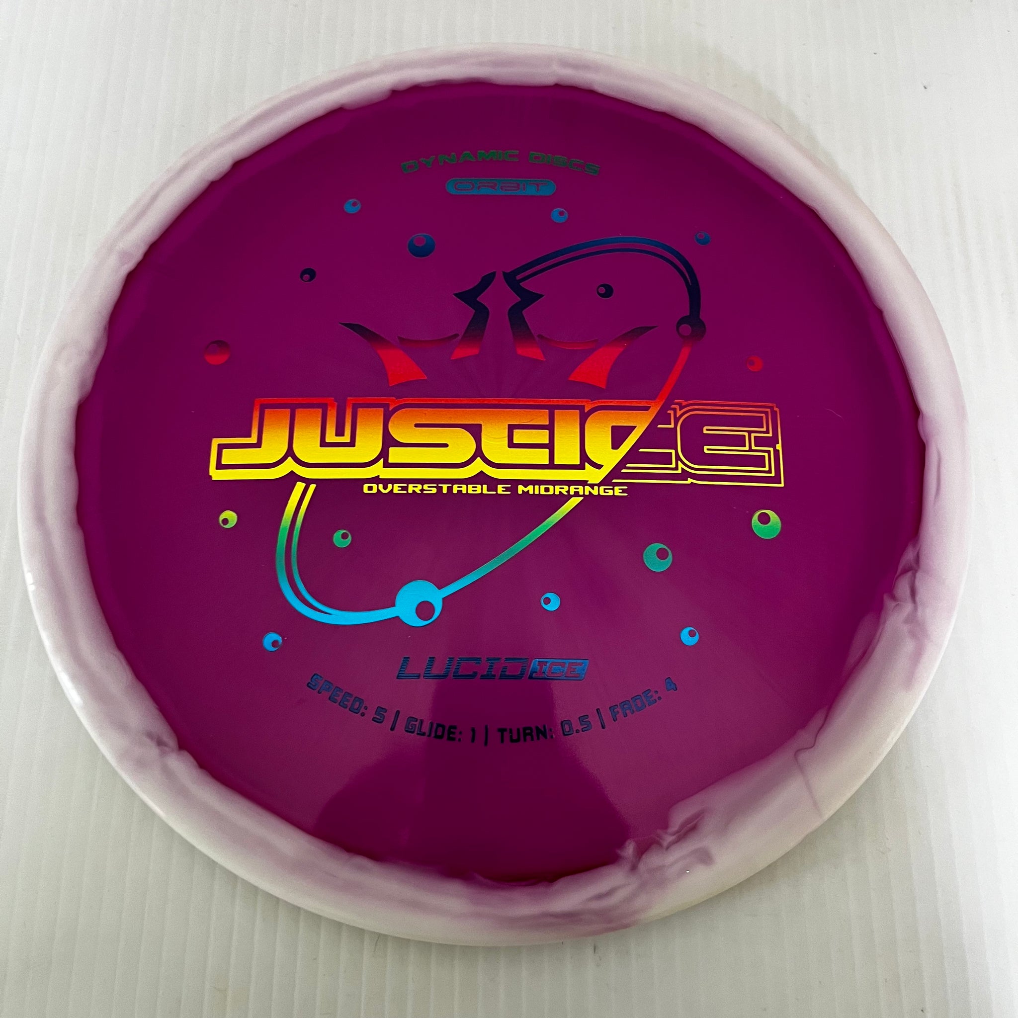 Dynamic Discs Lucid Ice Orbit Justice 5/1/0.5/4