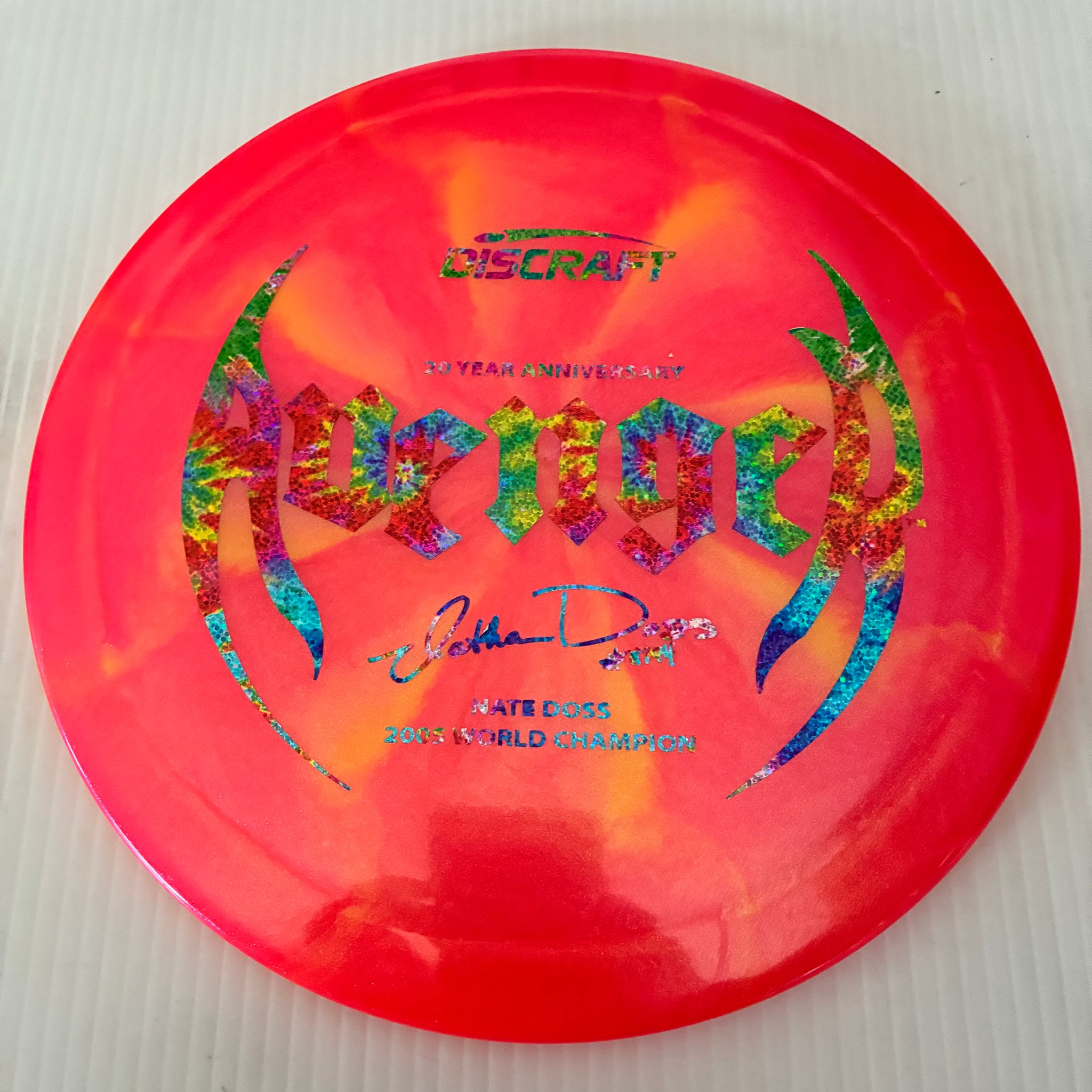 Discraft 20th Anniversary Nate Doss Swirl Colorshift Z Avenger 10/5/0/3