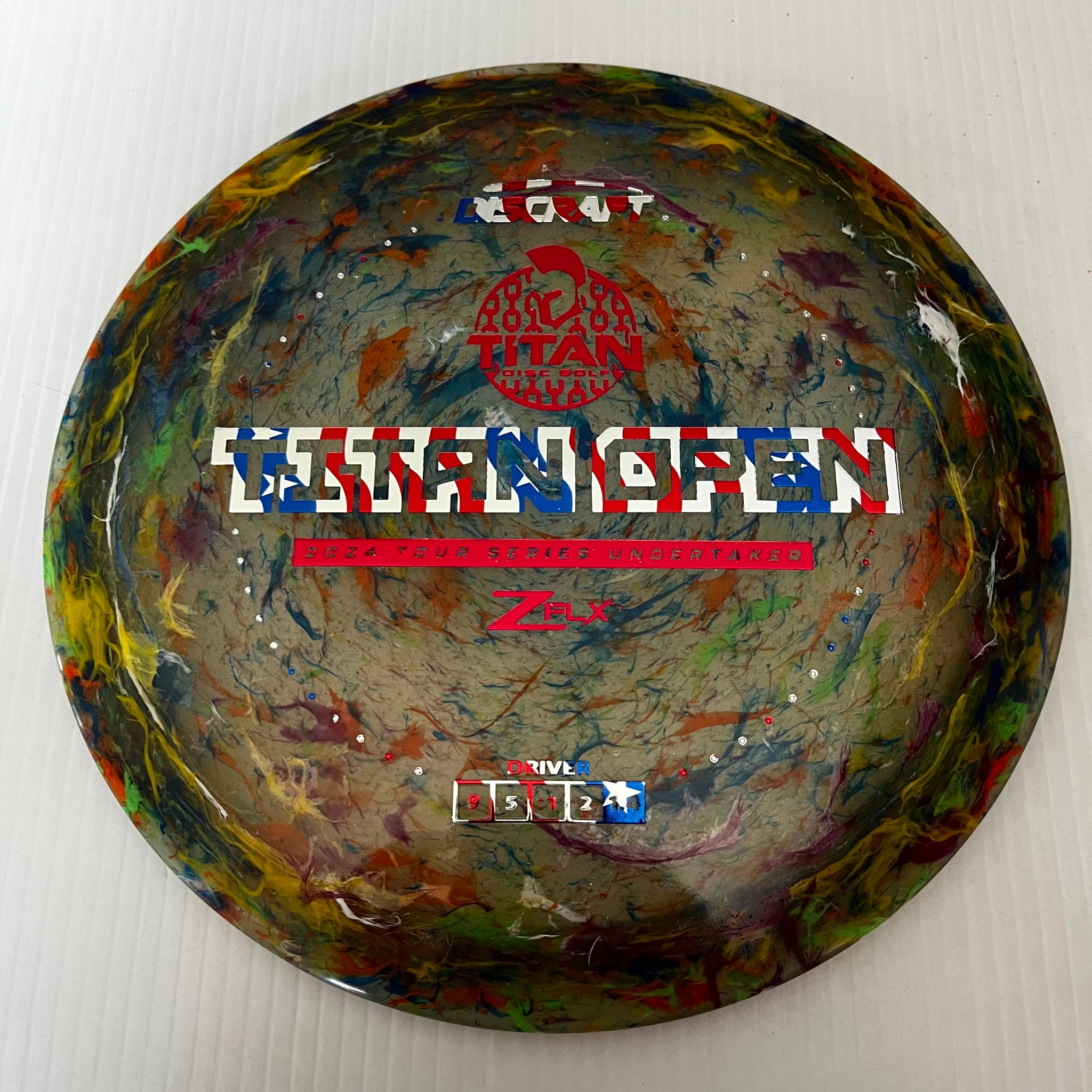 Discraft 2024 Titan Open Tour Series Jawbreaker Z FLX Undertaker 9/5/-1/2