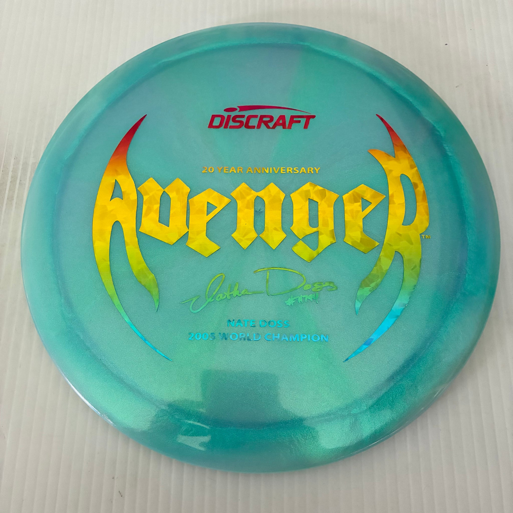 Discraft 20th Anniversary Nate Doss Swirl Colorshift Z Avenger 10/5/0/3