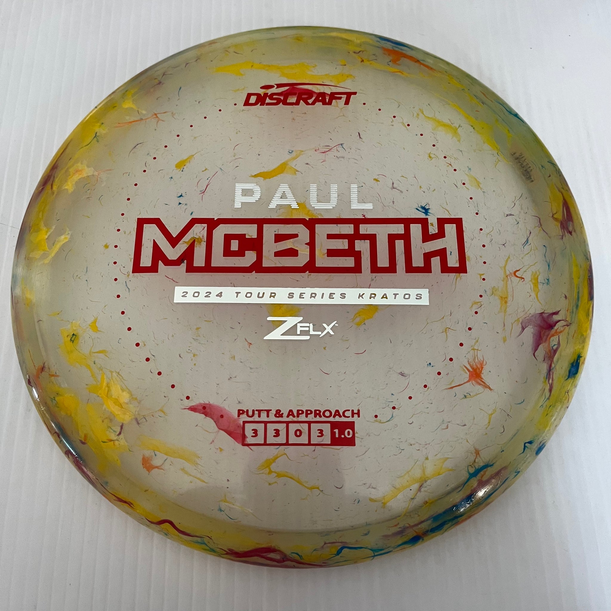 Discraft 2024 Paul McBeth Tour Series Jawbreaker Z FLX Kratos 3/3/0/3