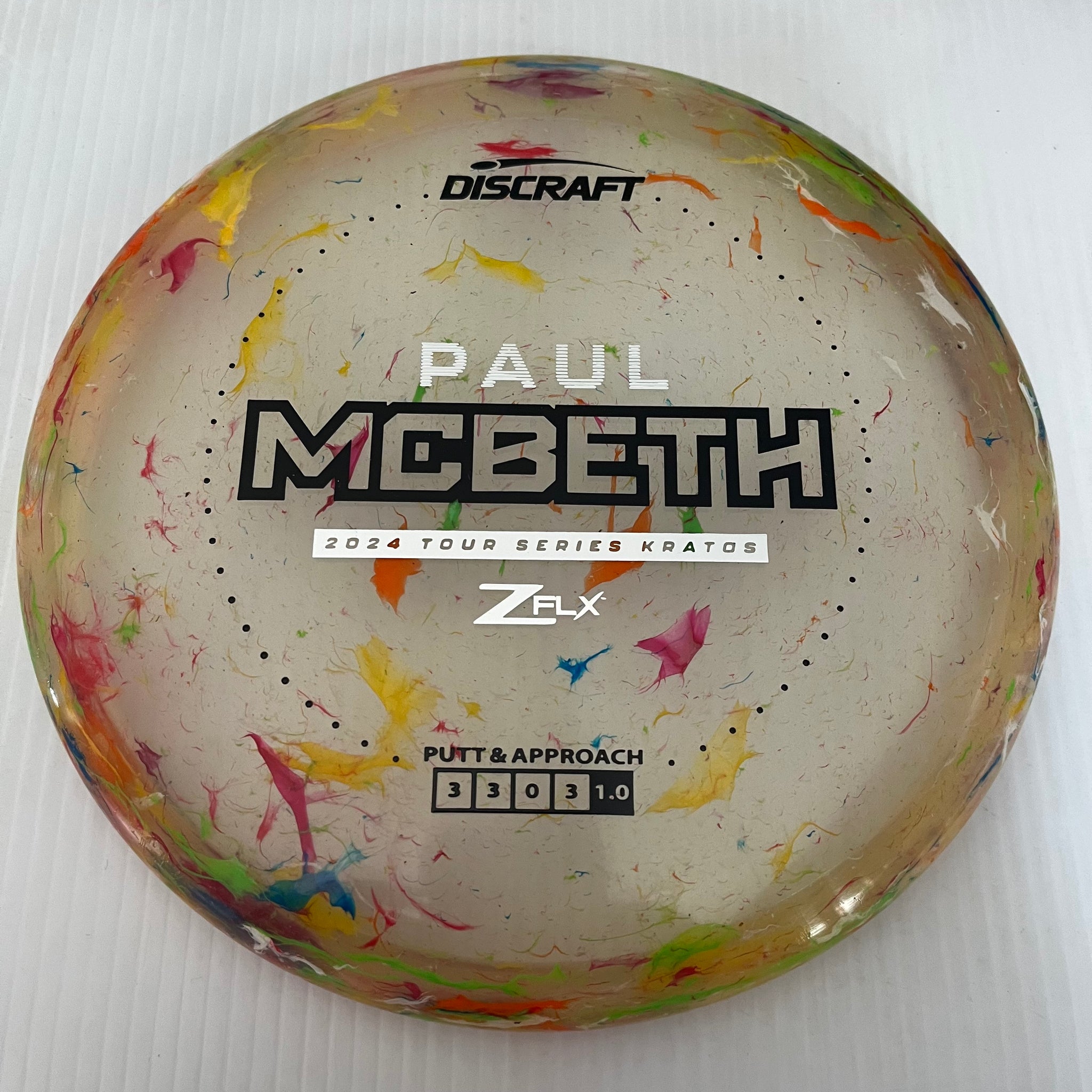Discraft 2024 Paul McBeth Tour Series Jawbreaker Z FLX Kratos 3/3/0/3