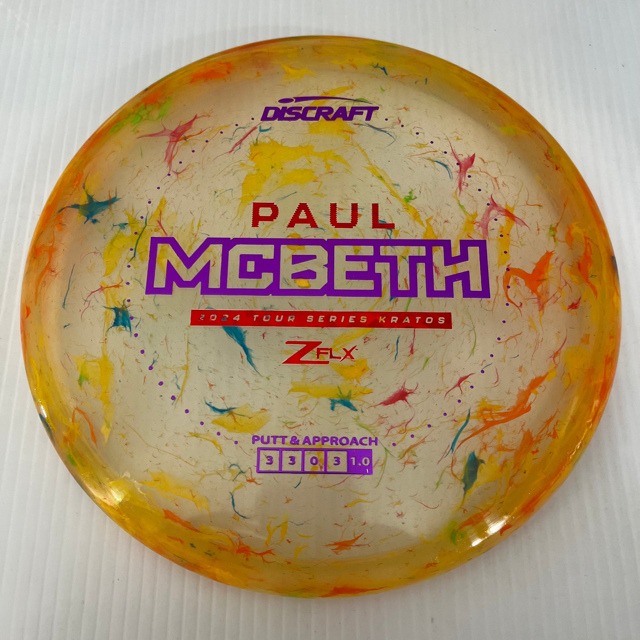 Discraft 2024 Paul McBeth Tour Series Jawbreaker Z FLX Kratos 3/3/0/3