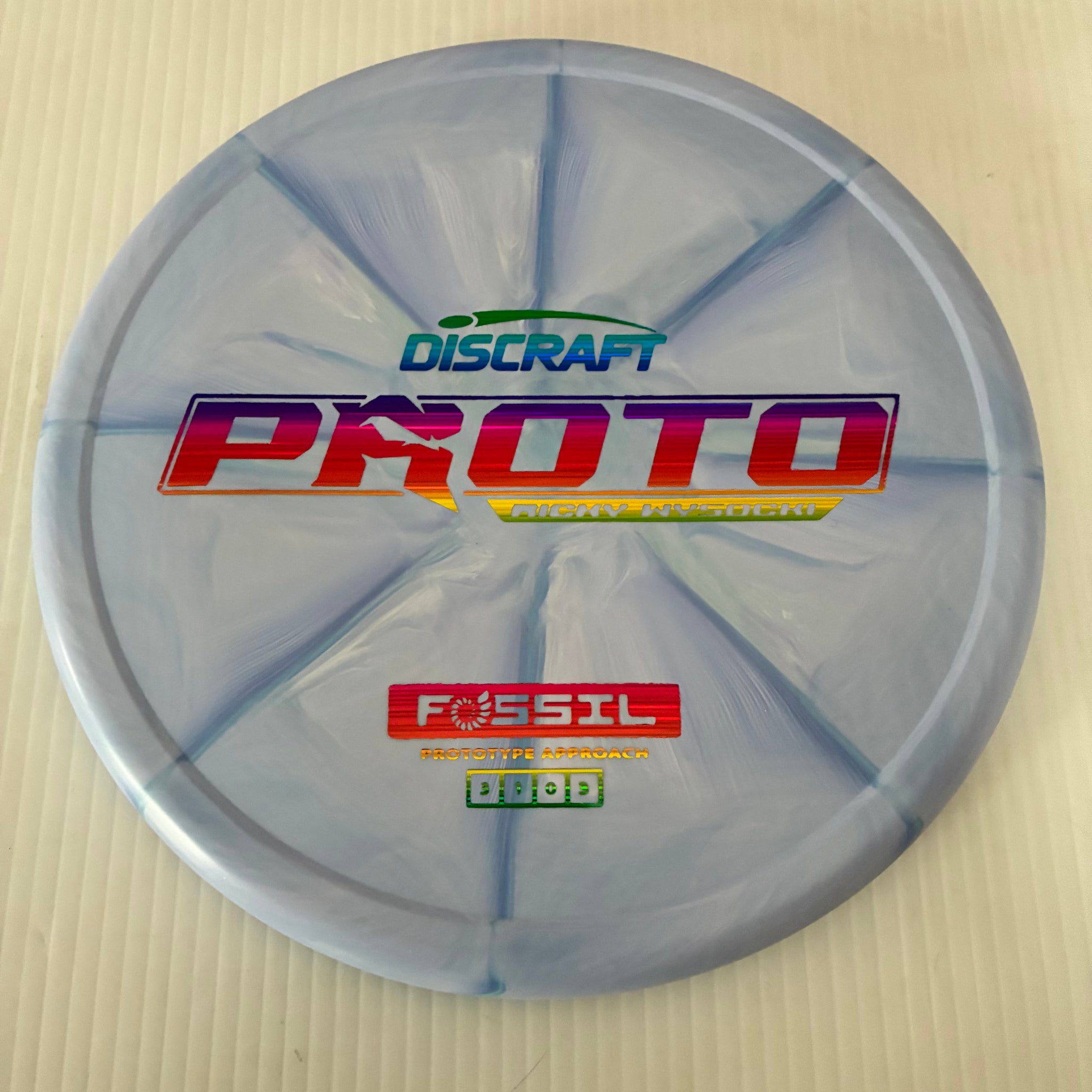 Discraft Ricky Wysocki Prototype Swirly CT Crazy Tuff Fossil 3/1/0/3