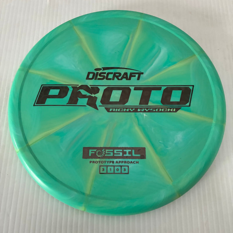 Discraft Ricky Wysocki Prototype Swirly CT Crazy Tuff Fossil 3/1/0/3