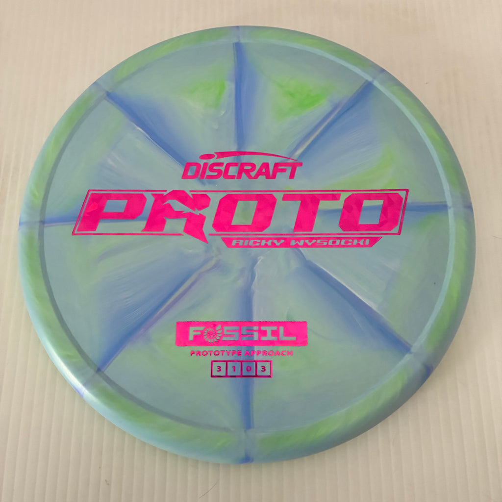 Discraft Ricky Wysocki Prototype Swirly CT Crazy Tuff Fossil 3/1/0/3