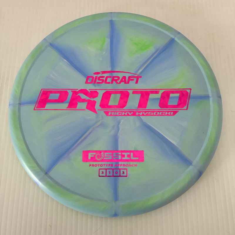 Discraft Ricky Wysocki Prototype Swirly CT Crazy Tuff Fossil 3/1/0/3