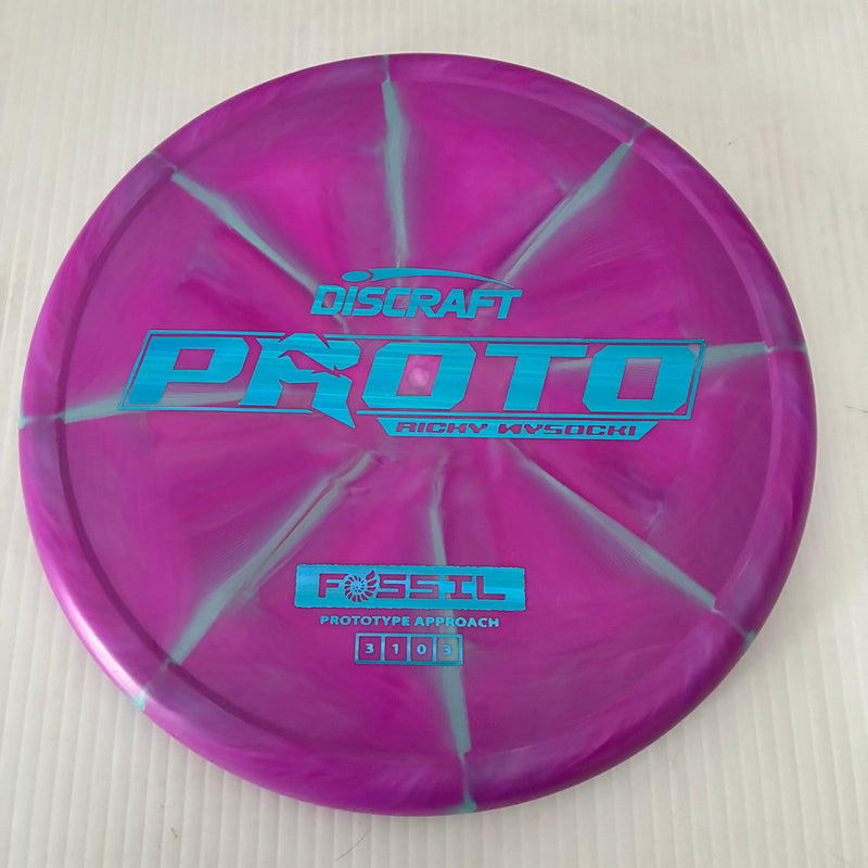 Discraft Ricky Wysocki Prototype Swirly CT Crazy Tuff Fossil 3/1/0/3