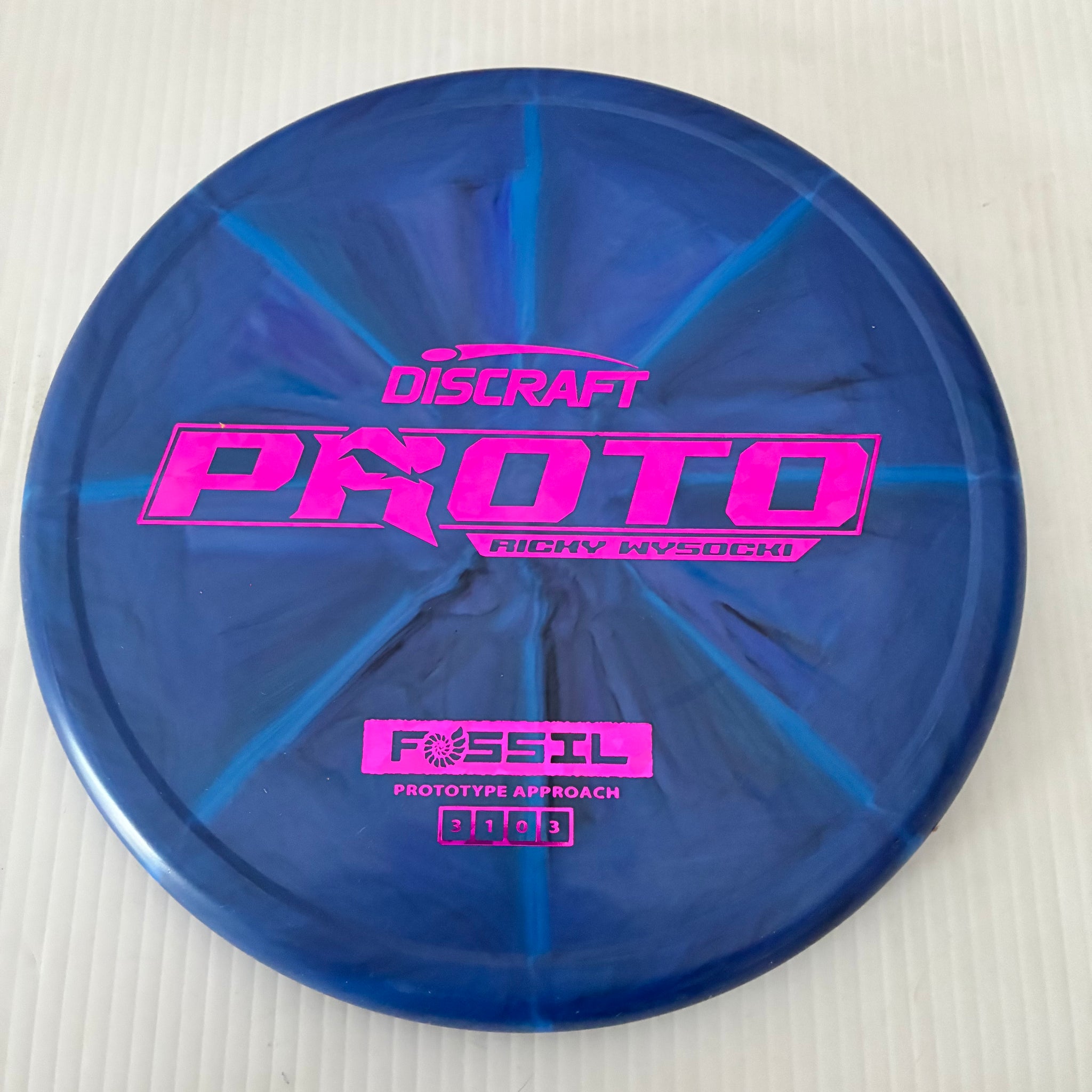 Discraft Ricky Wysocki Prototype Swirly CT Crazy Tuff Fossil 3/1/0/3