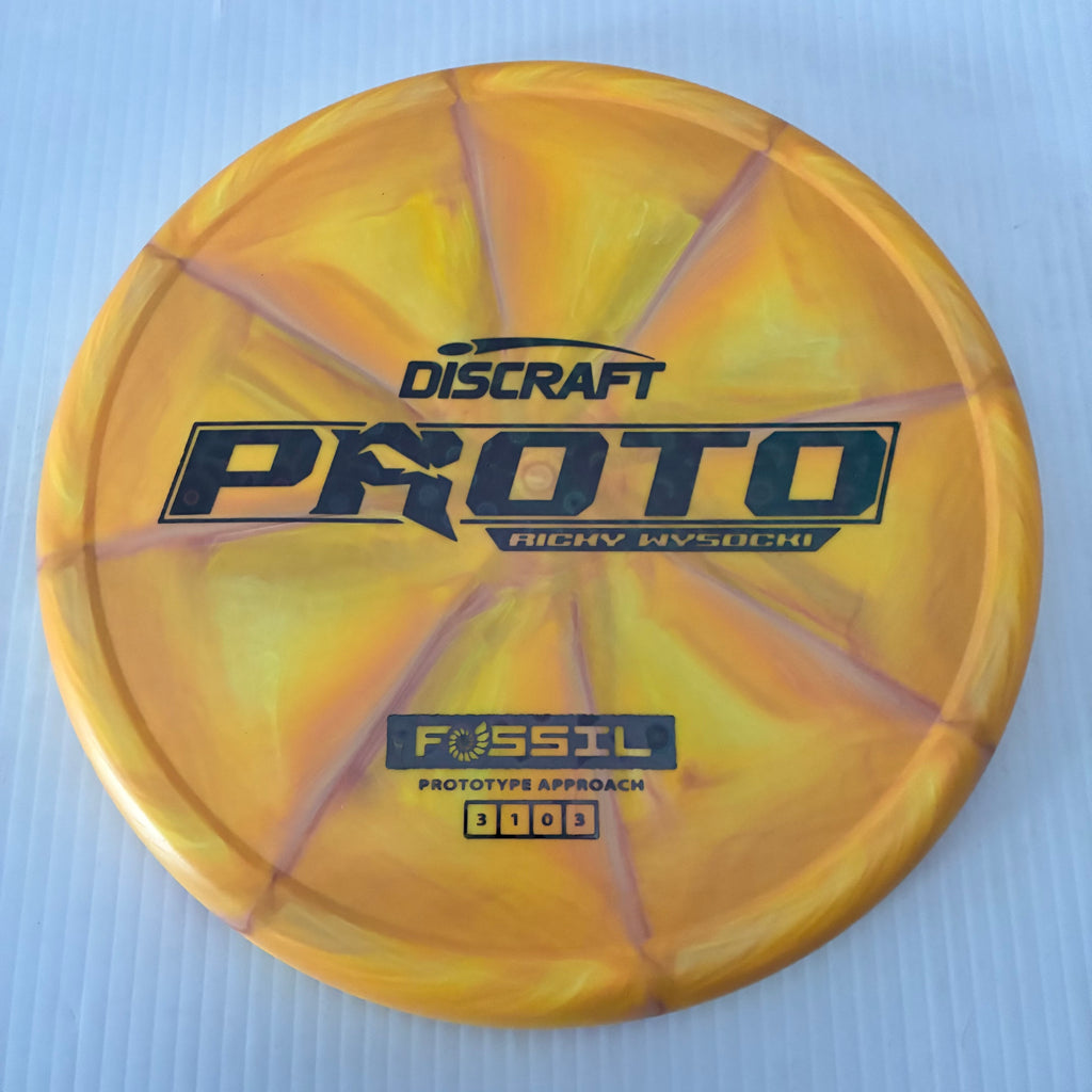 Discraft Ricky Wysocki Prototype Swirly CT Crazy Tuff Fossil 3/1/0/3