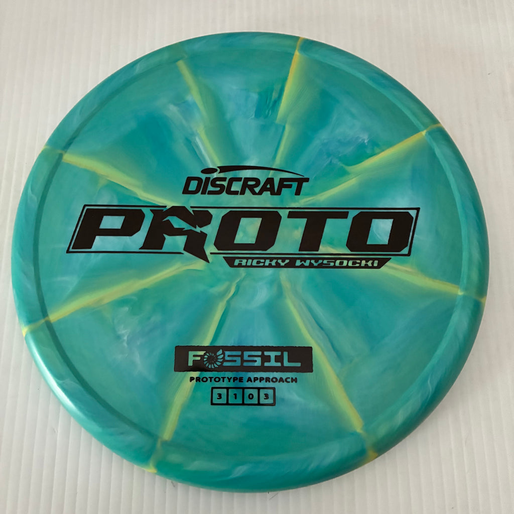Discraft Ricky Wysocki Prototype Swirly CT Crazy Tuff Fossil 3/1/0/3