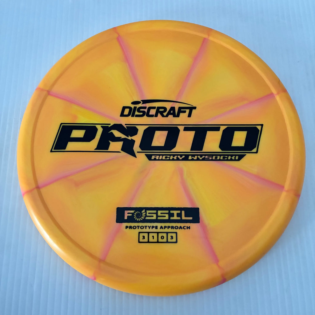 Discraft Ricky Wysocki Prototype Swirly CT Crazy Tuff Fossil 3/1/0/3