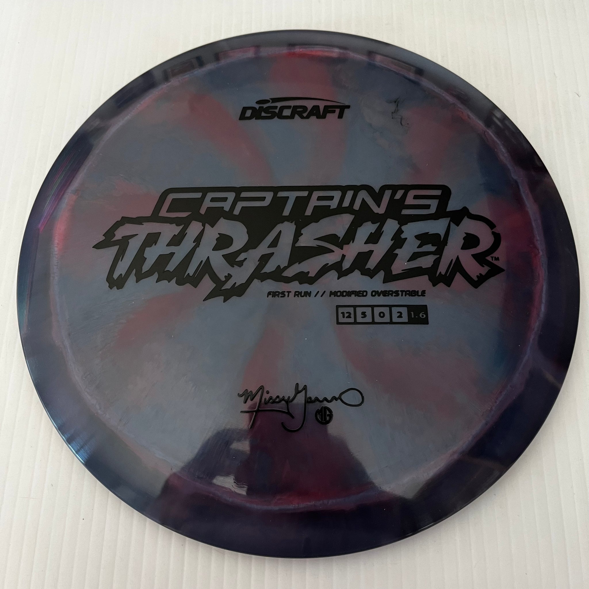 Discraft First Run Missy Gannon Swirly ESP Captain's Thrasher 12/5/0/2
