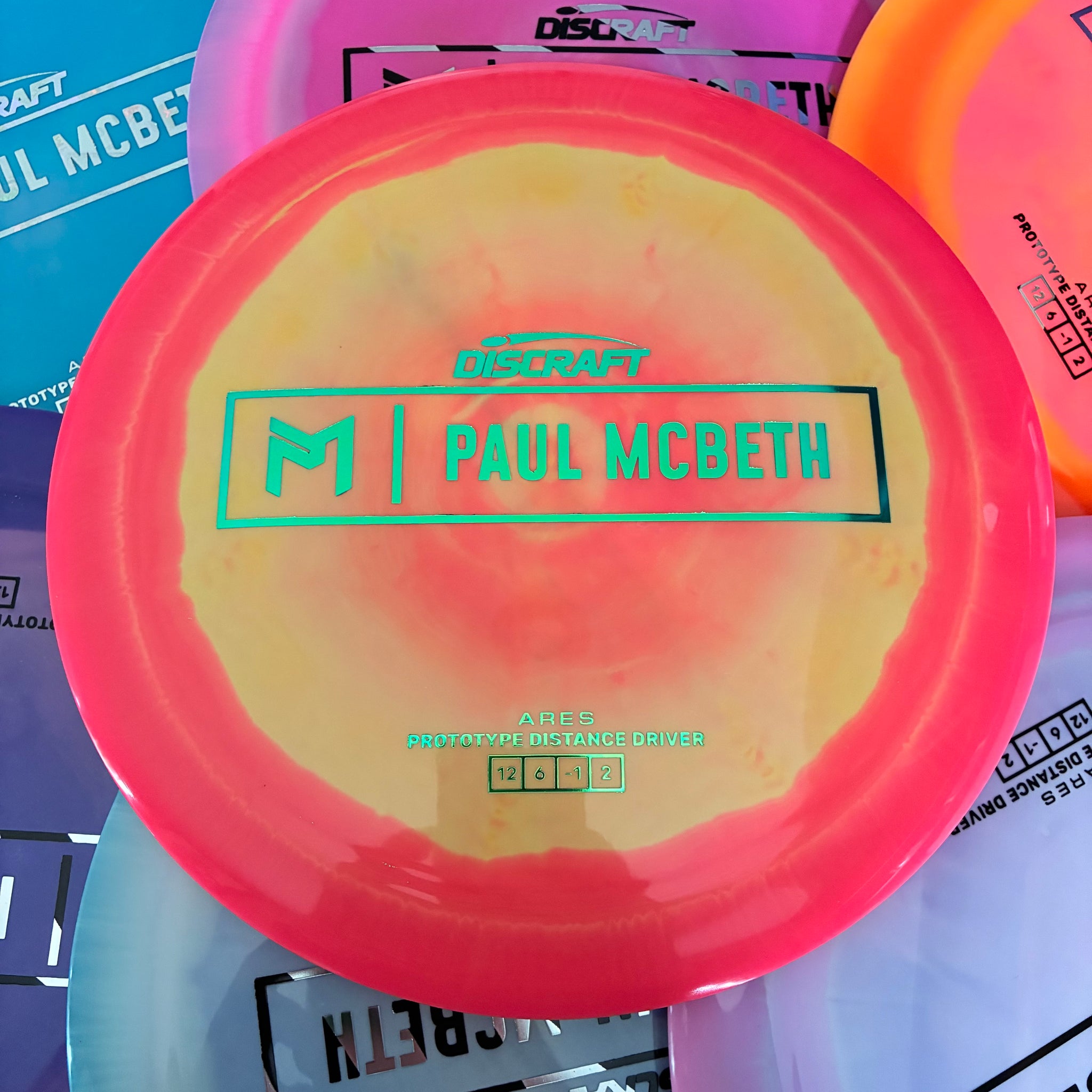 Discraft Paul McBeth Prototype Swirly ESP Ares 12/6/-1/2