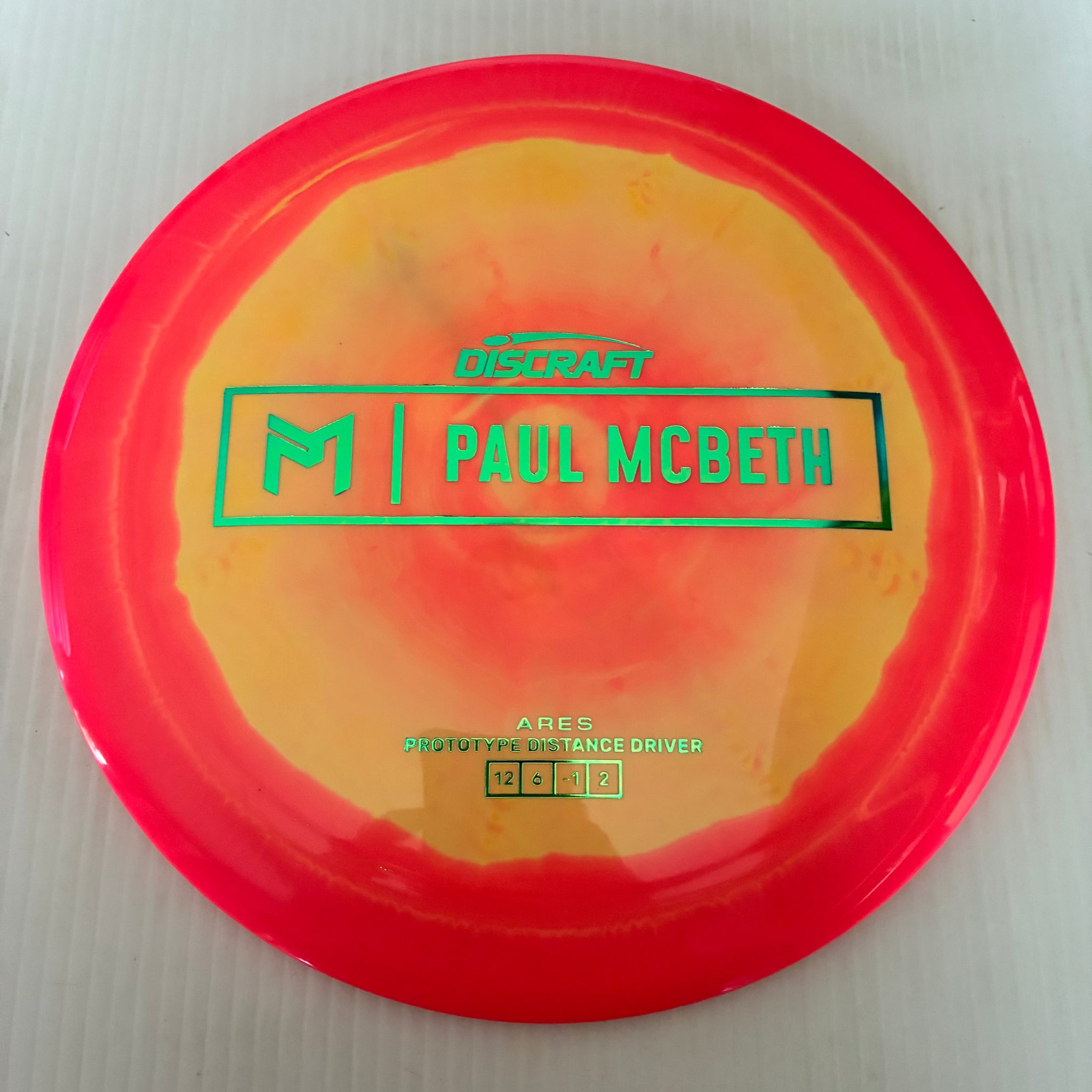 Discraft Paul McBeth Prototype Swirly ESP Ares 12/6/-1/2