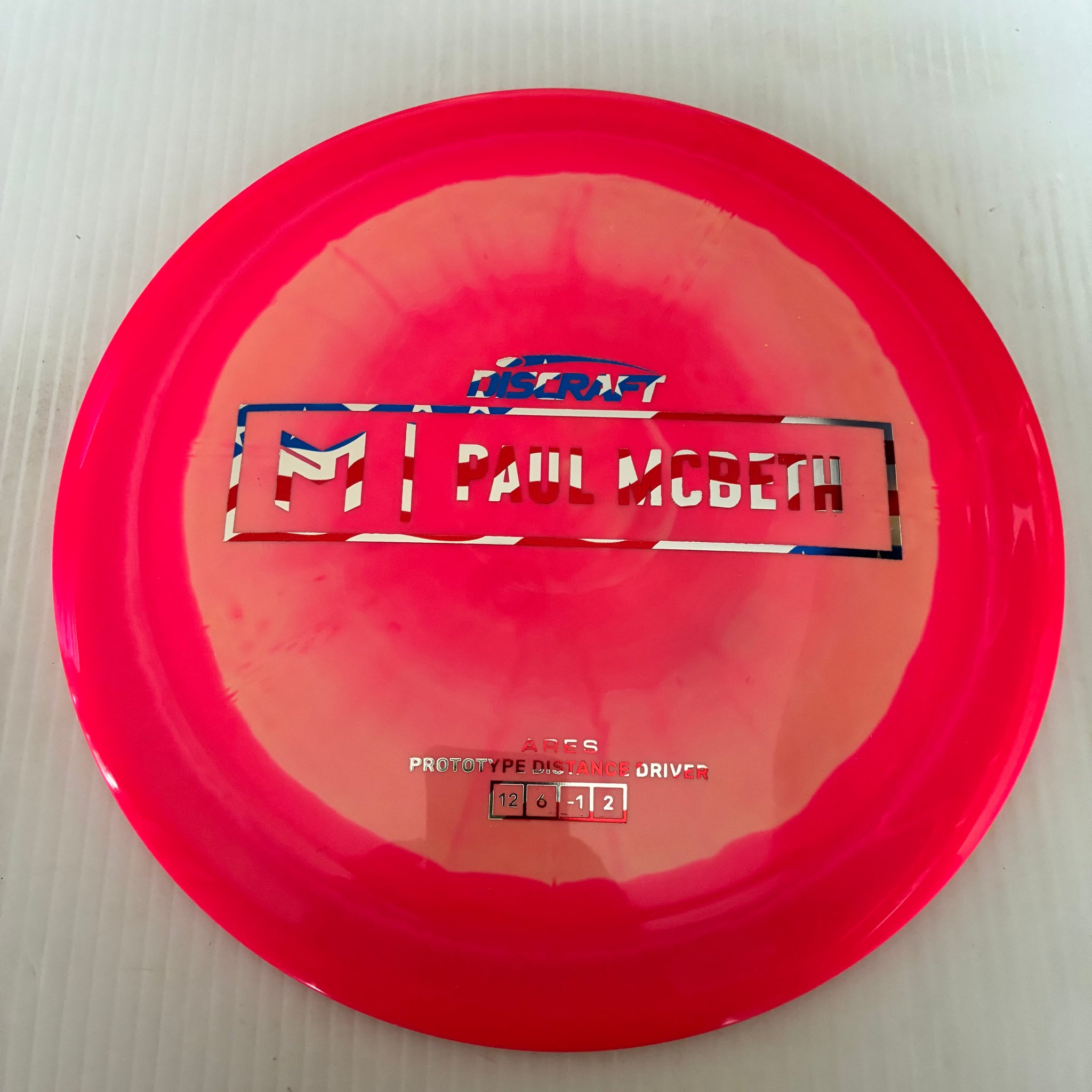 Discraft Paul McBeth Prototype Swirly ESP Ares 12/6/-1/2