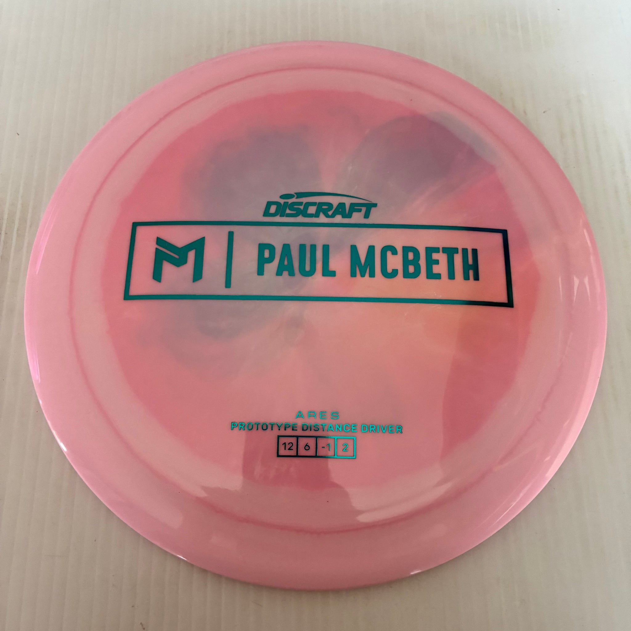 Discraft Paul McBeth Prototype Swirly ESP Ares 12/6/-1/2