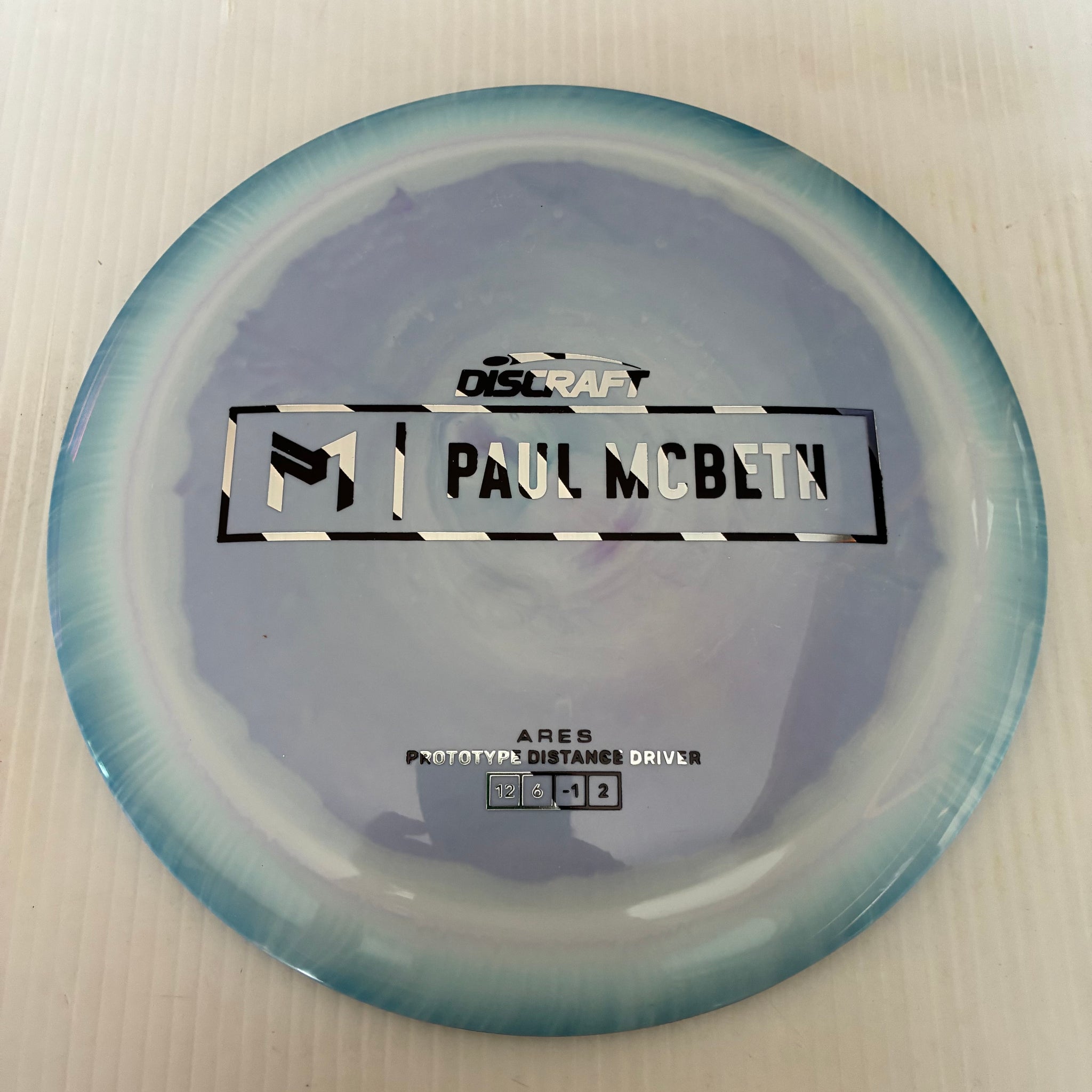 Discraft Paul McBeth Prototype Swirly ESP Ares 12/6/-1/2