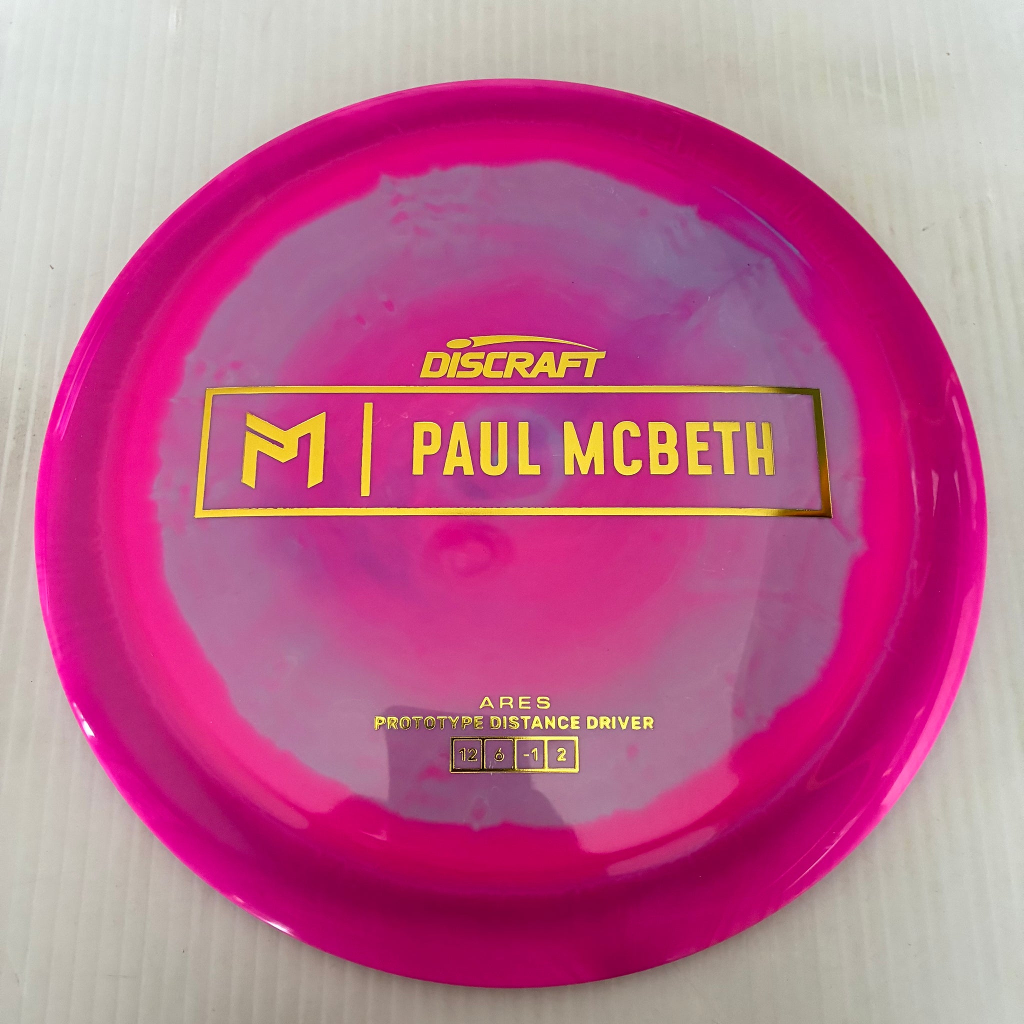 Discraft Paul McBeth Prototype Swirly ESP Ares 12/6/-1/2