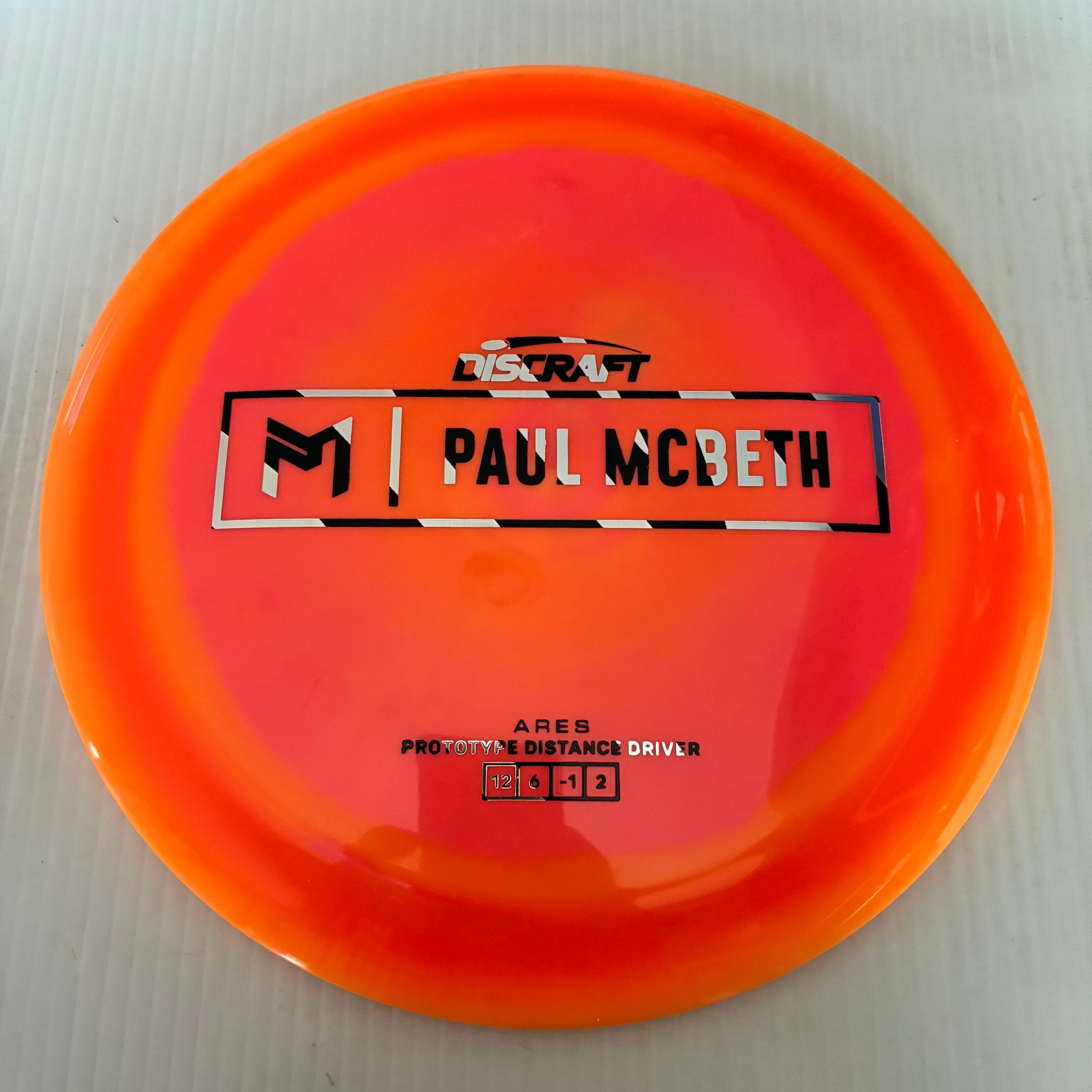 Discraft Paul McBeth Prototype Swirly ESP Ares 12/6/-1/2