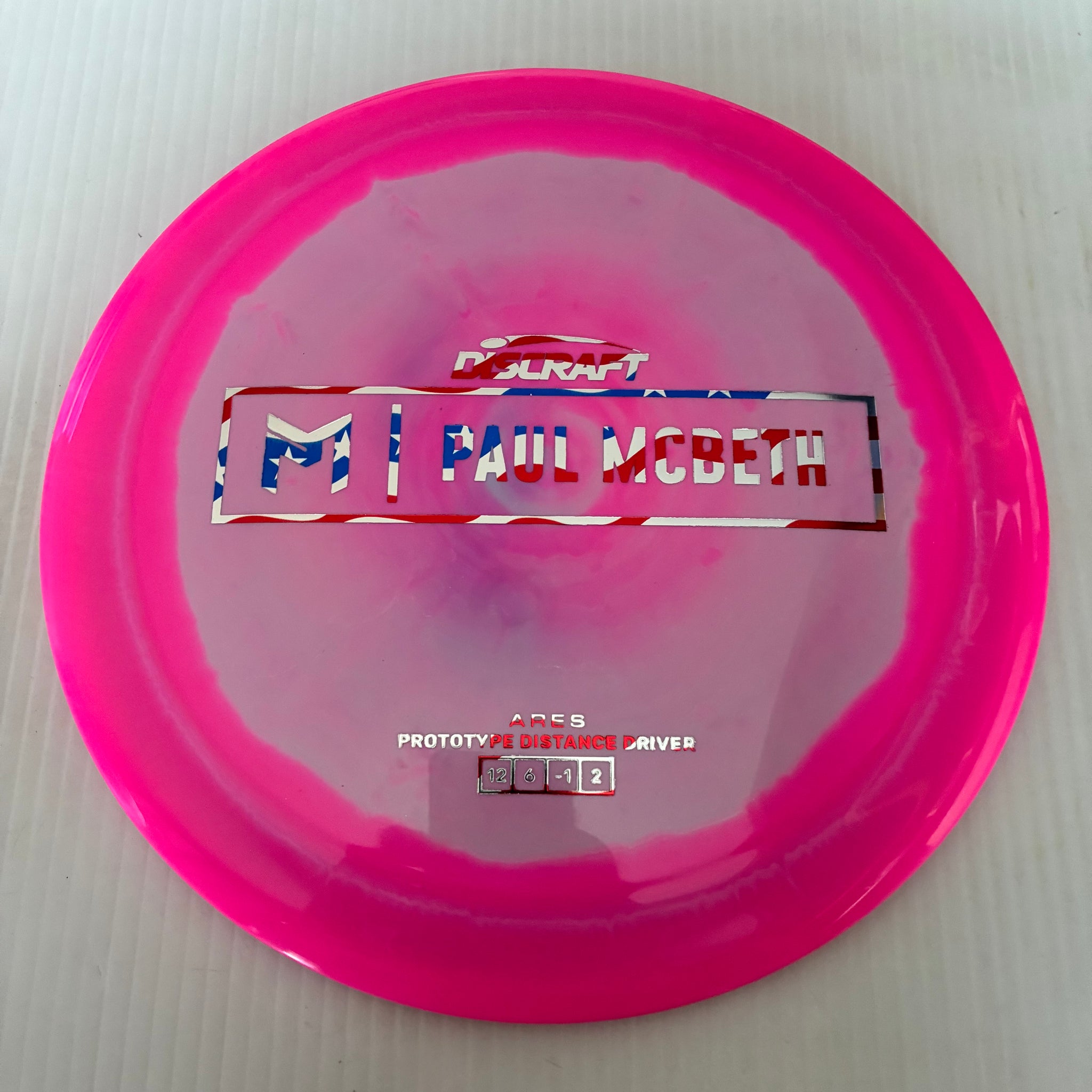Discraft Paul McBeth Prototype Swirly ESP Ares 12/6/-1/2