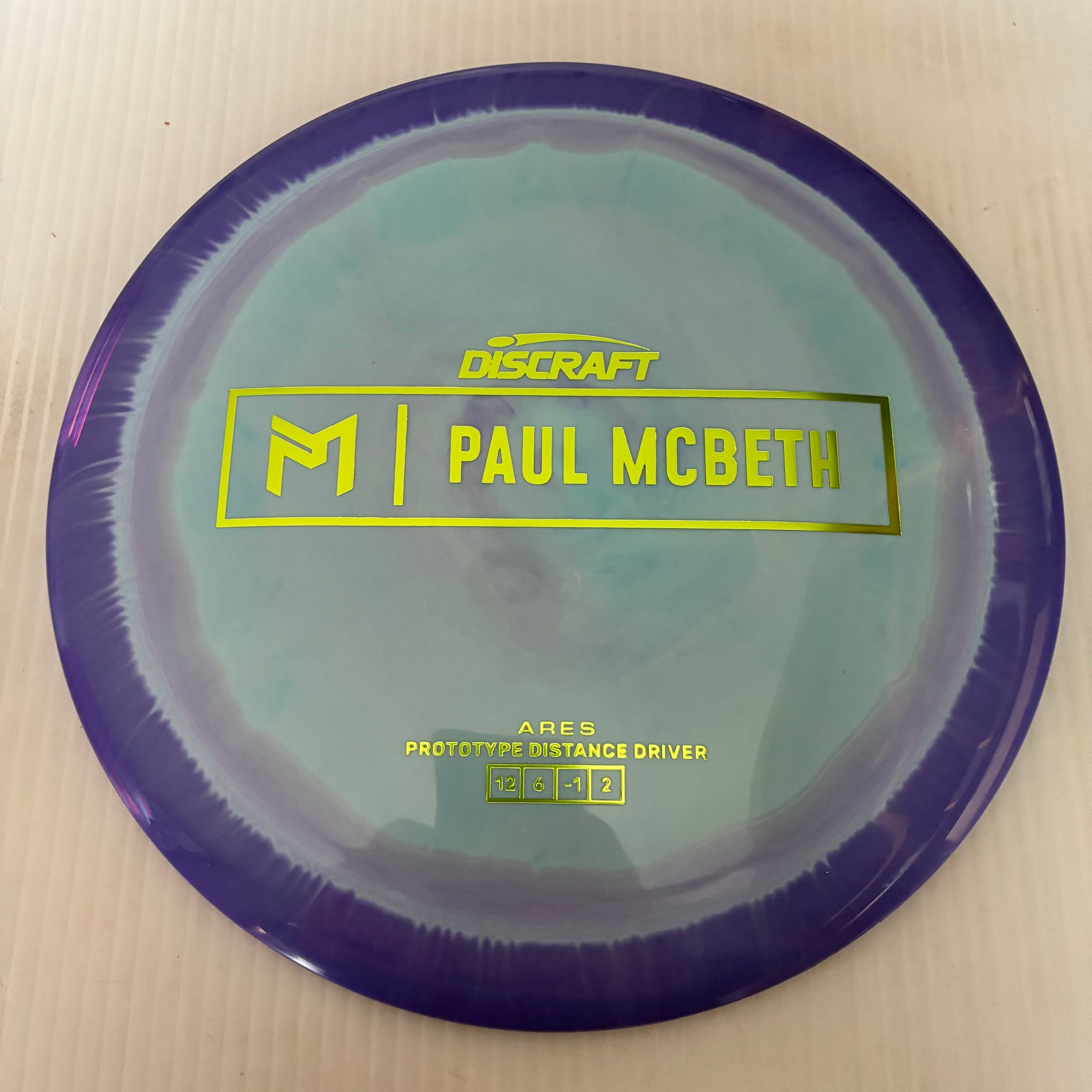 Discraft Paul McBeth Prototype Swirly ESP Ares 12/6/-1/2