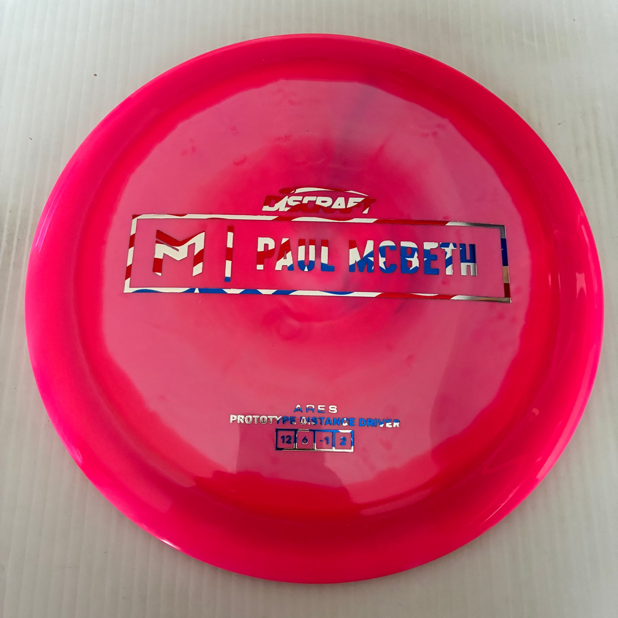 Discraft Paul McBeth Prototype Swirly ESP Ares 12/6/-1/2