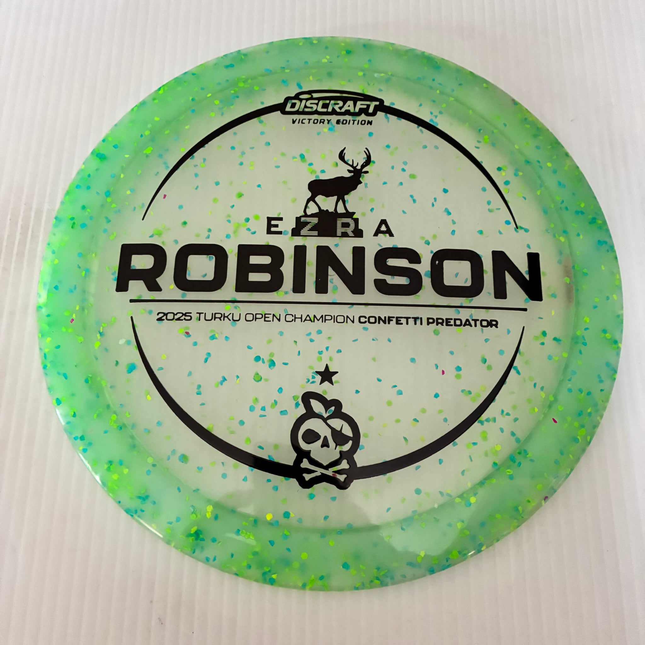 Discraft 2025 Ezra Robinson Turku Open Champion Confetti Z Predator 9/5/1/4