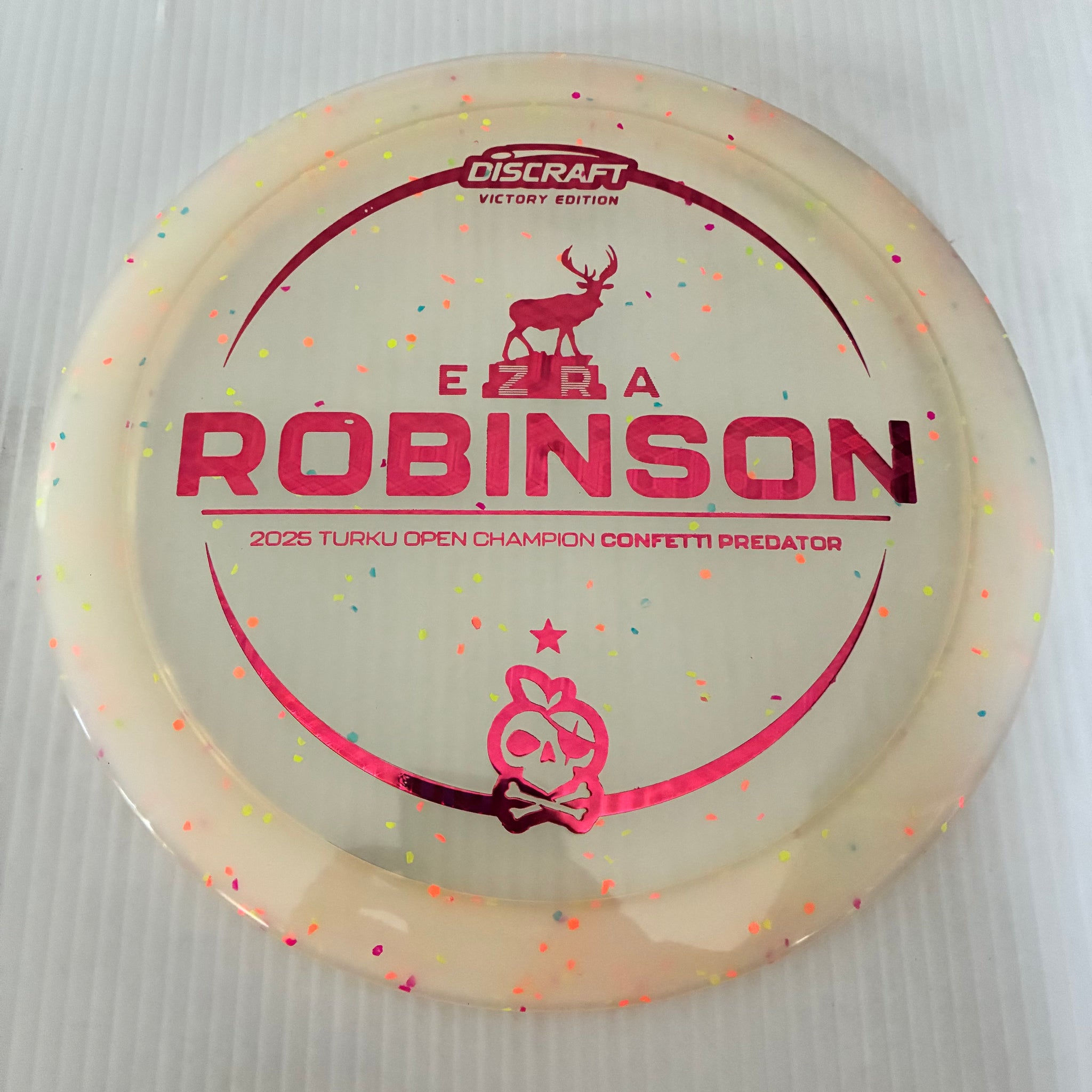 Discraft 2025 Ezra Robinson Turku Open Champion Confetti Z Predator 9/5/1/4