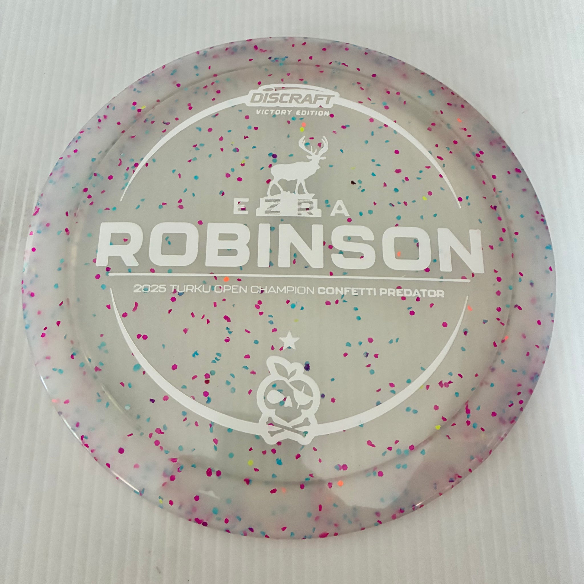Discraft 2025 Ezra Robinson Turku Open Champion Confetti Z Predator 9/5/1/4