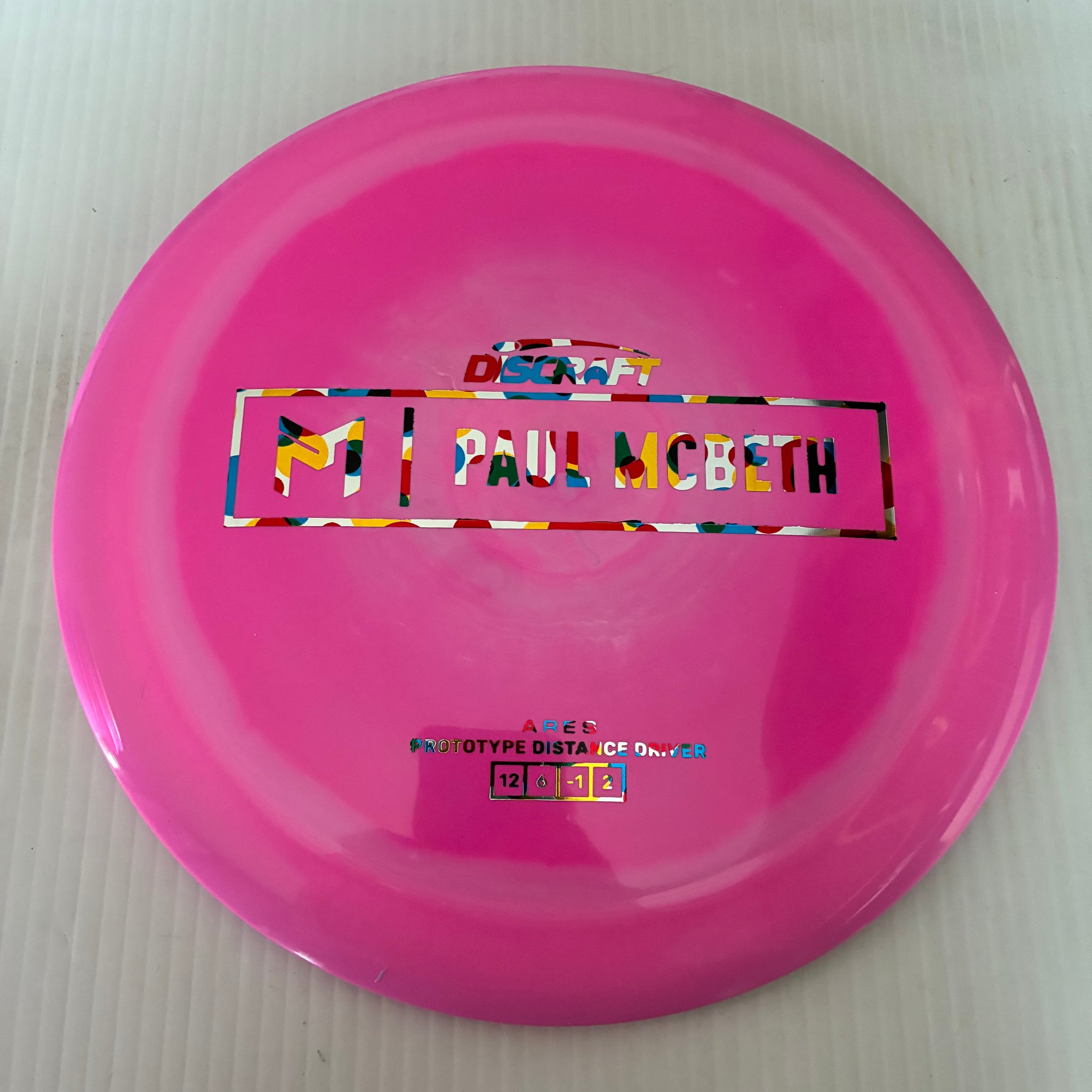 Discraft Paul McBeth Prototype Swirly ESP Ares 12/6/-1/2