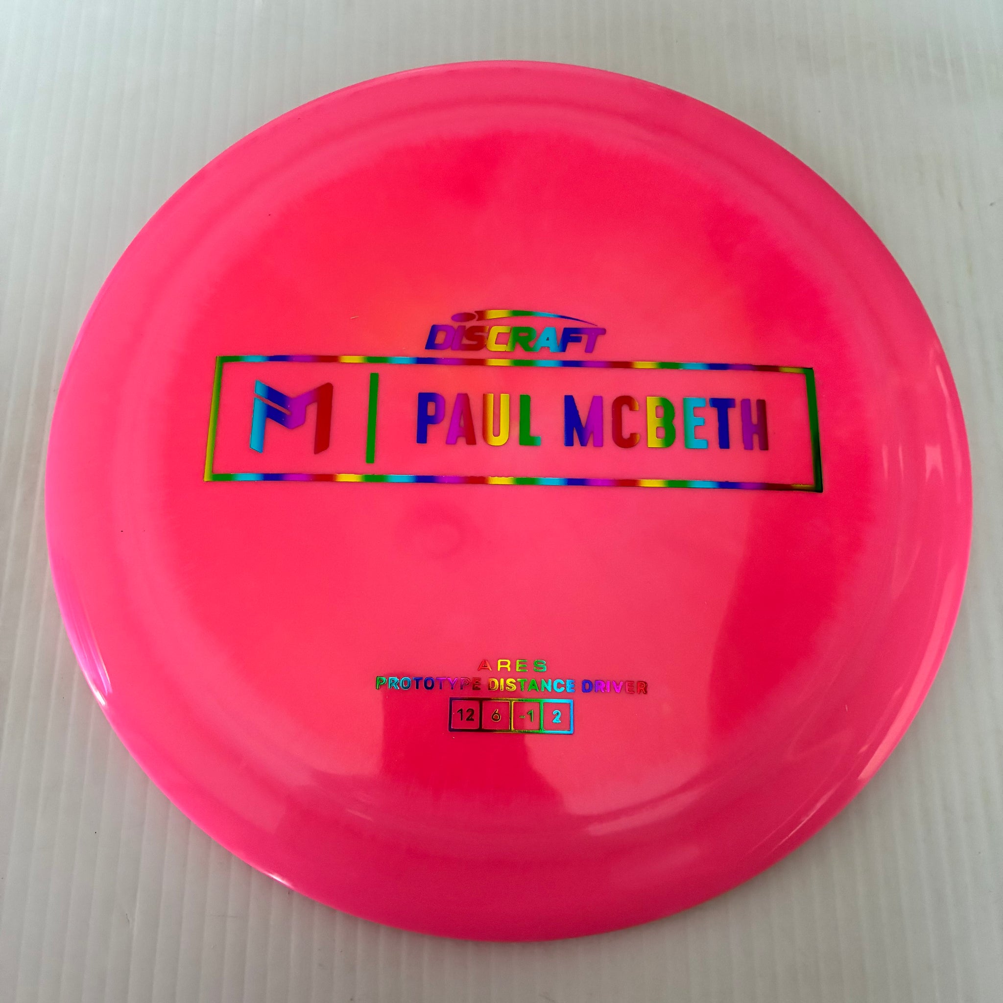 Discraft Paul McBeth Prototype Swirly ESP Ares 12/6/-1/2