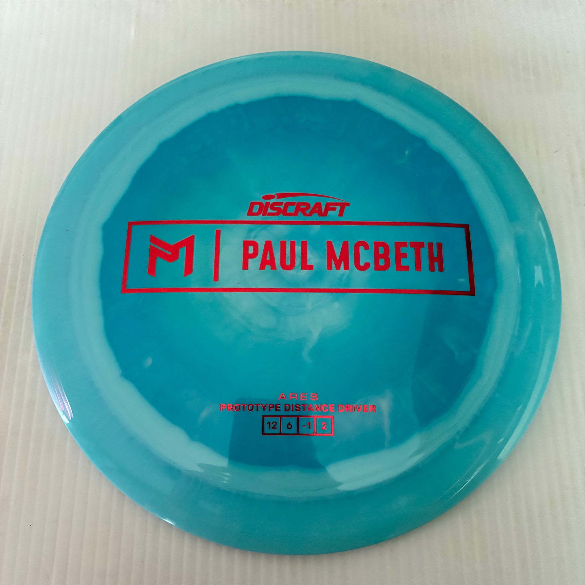 Discraft Paul McBeth Prototype Swirly ESP Ares 12/6/-1/2