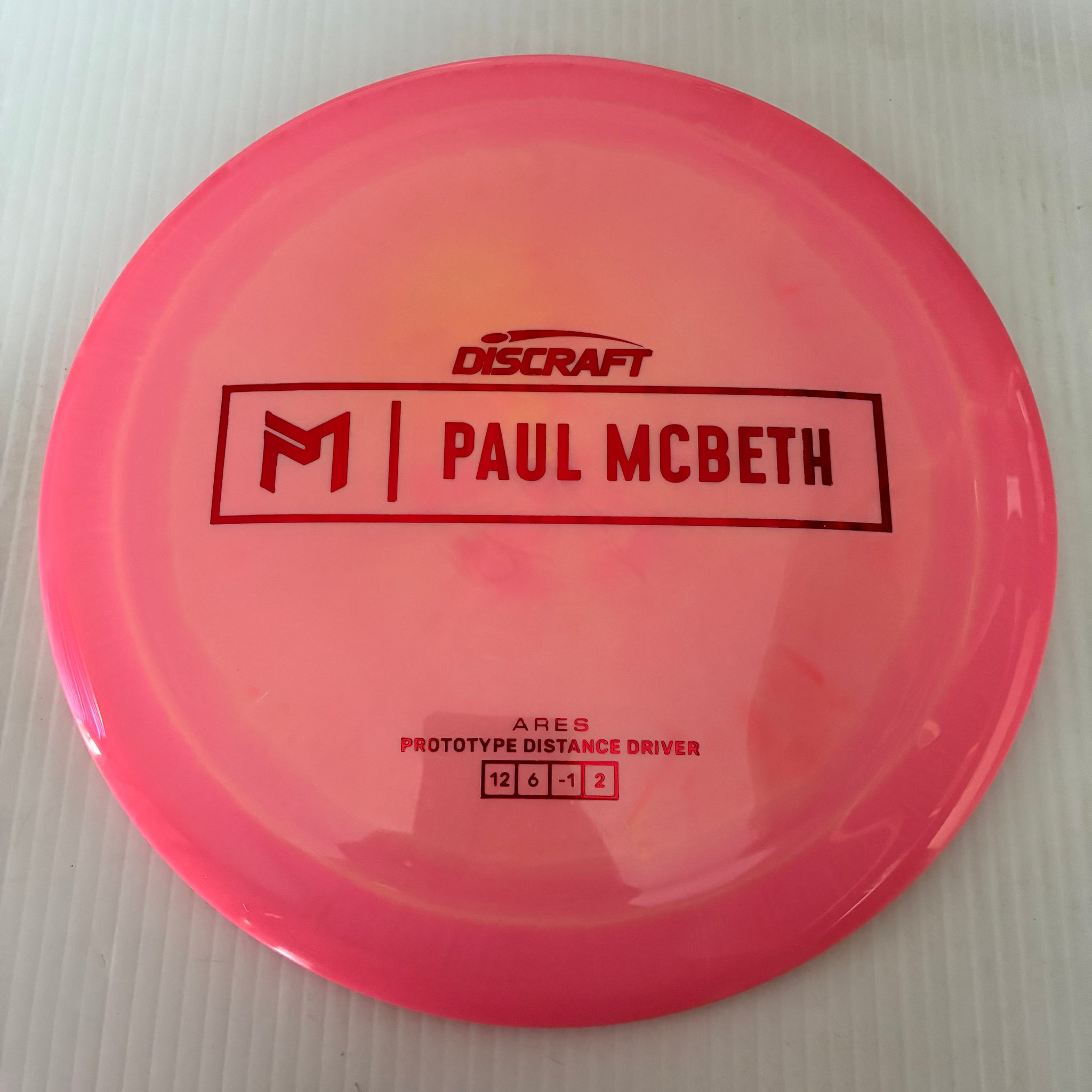 Discraft Paul McBeth Prototype Swirly ESP Ares 12/6/-1/2