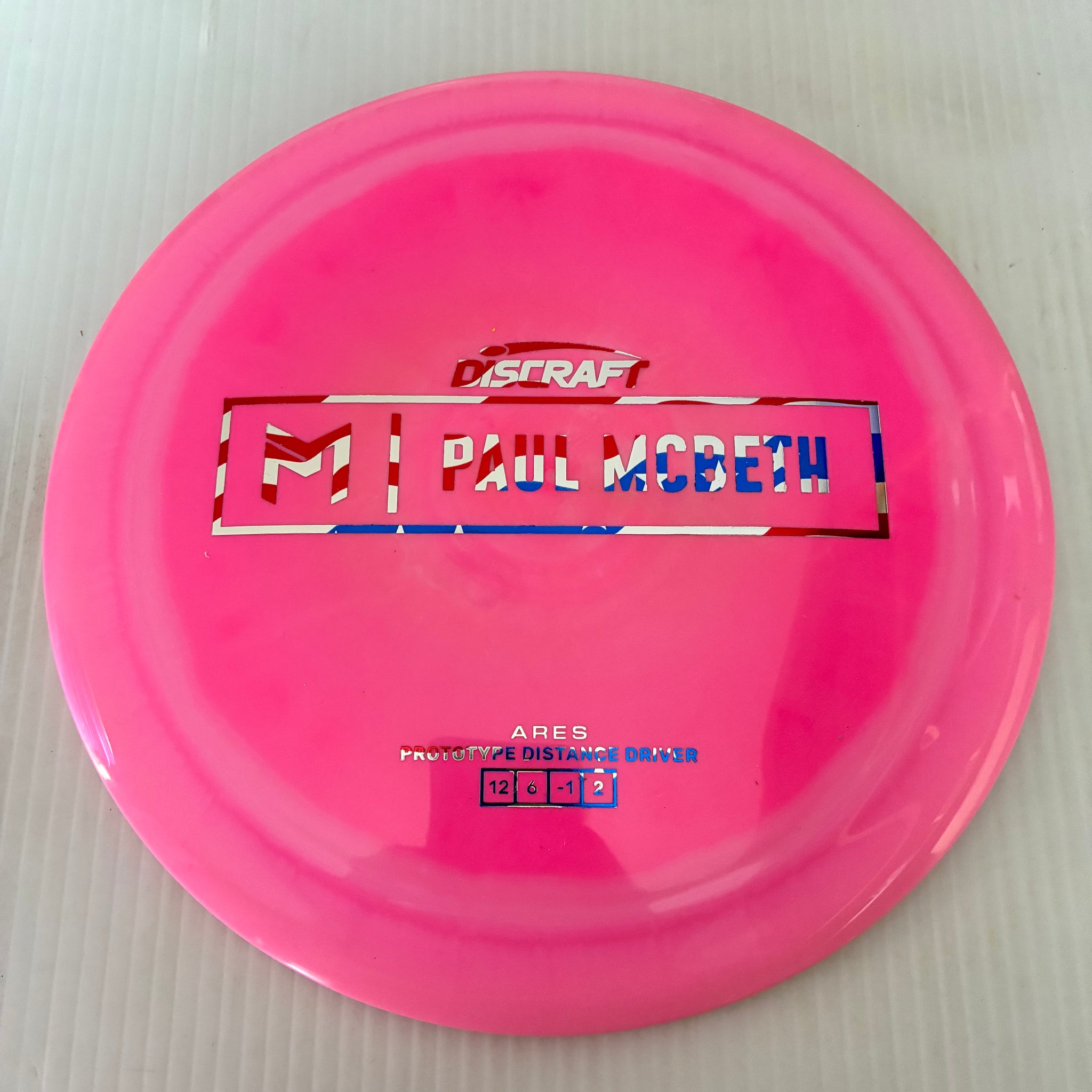 Discraft Paul McBeth Prototype Swirly ESP Ares 12/6/-1/2
