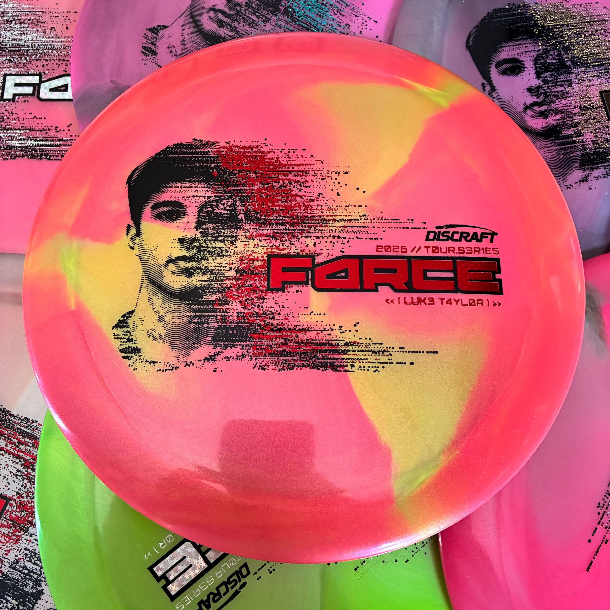 Discraft 2026 Luke Taylor Tour Series Swirl Ti/BigZ Blend Force 12/5/0/3