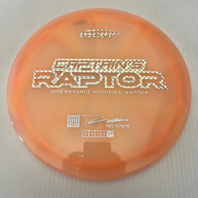 Discraft 2025 Paul Ulibarri Tour Series Swirl Z Captain's Raptor 9/3/1/4