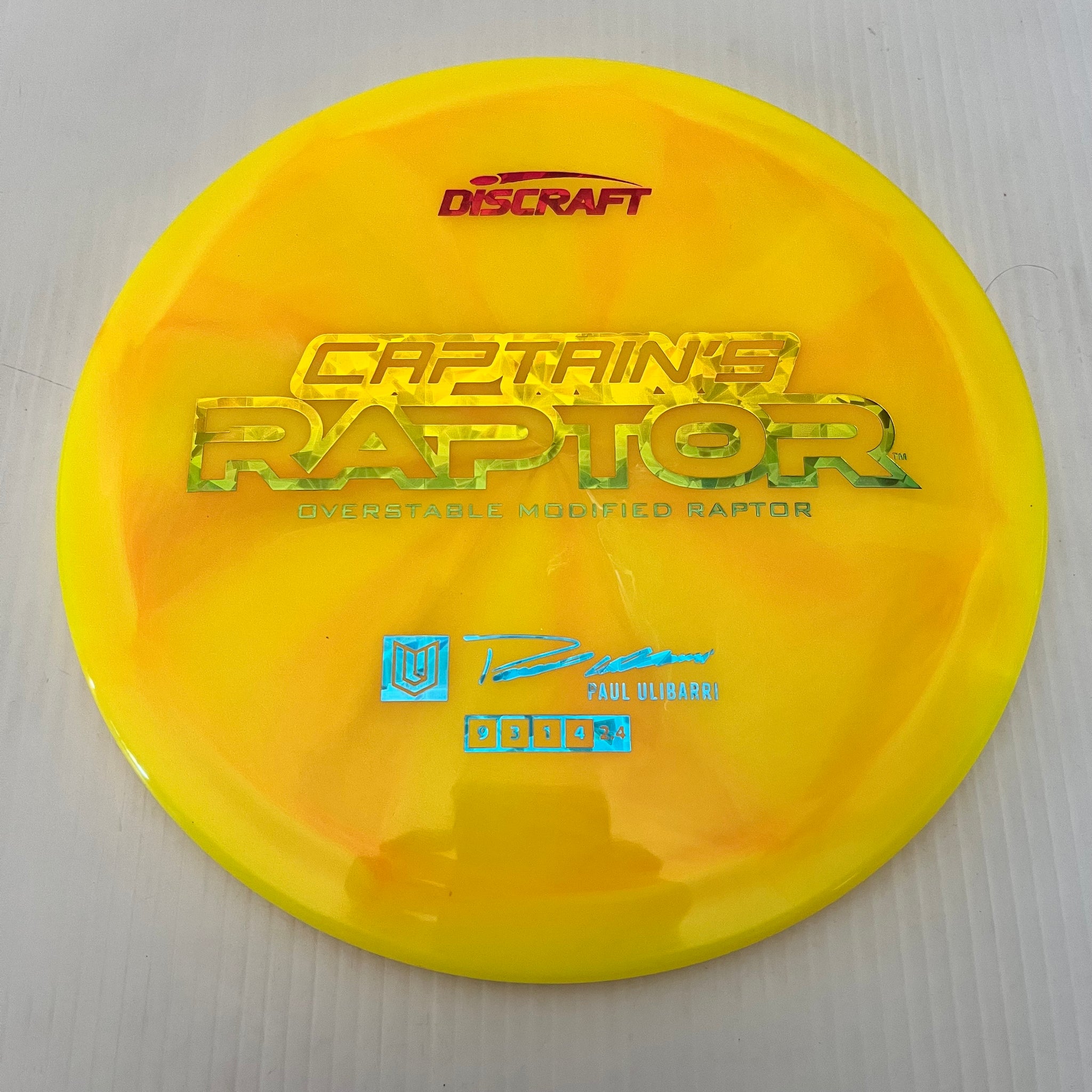 Discraft 2025 Paul Ulibarri Tour Series Swirl Z Captain's Raptor 9/3/1/4