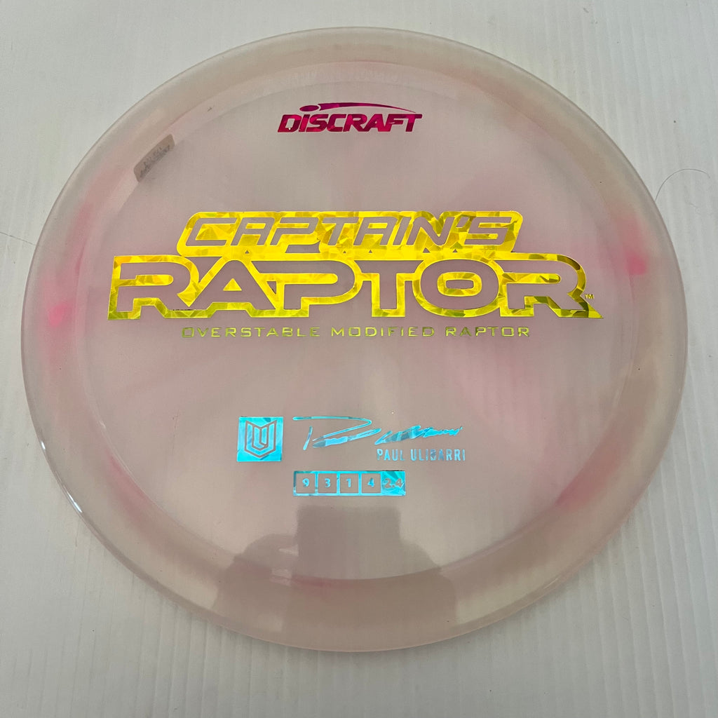 Discraft 2025 Paul Ulibarri Tour Series Swirl Z Captain's Raptor 9/3/1/4