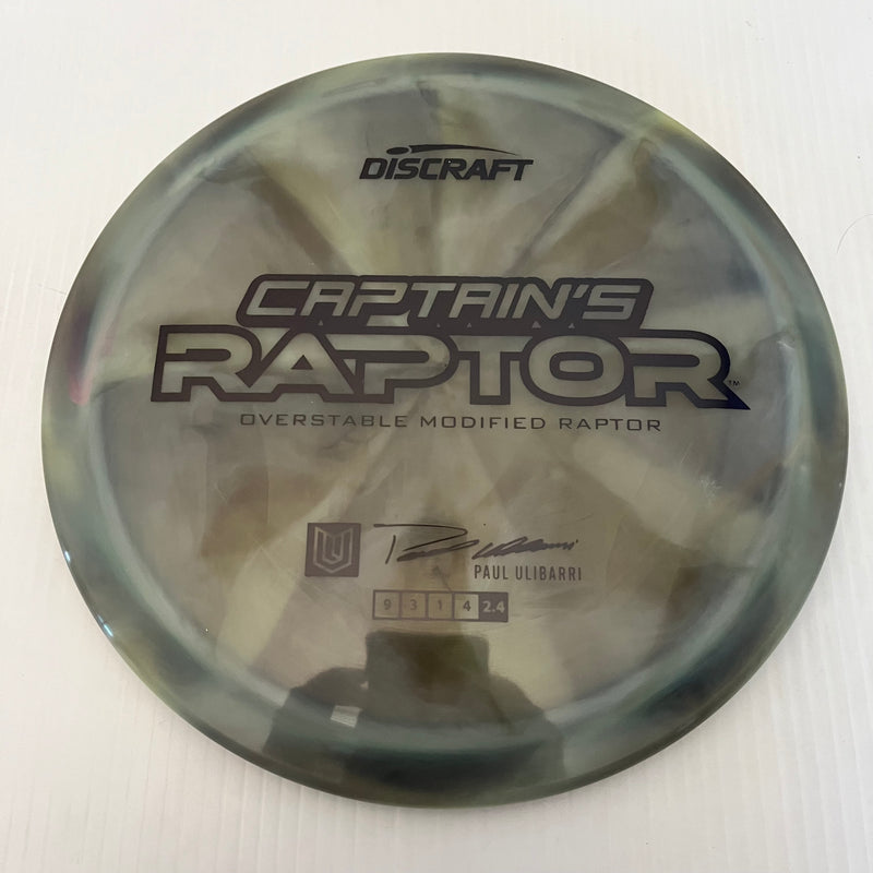 Discraft 2025 Paul Ulibarri Tour Series Swirl Z Captain's Raptor 9/3/1/4