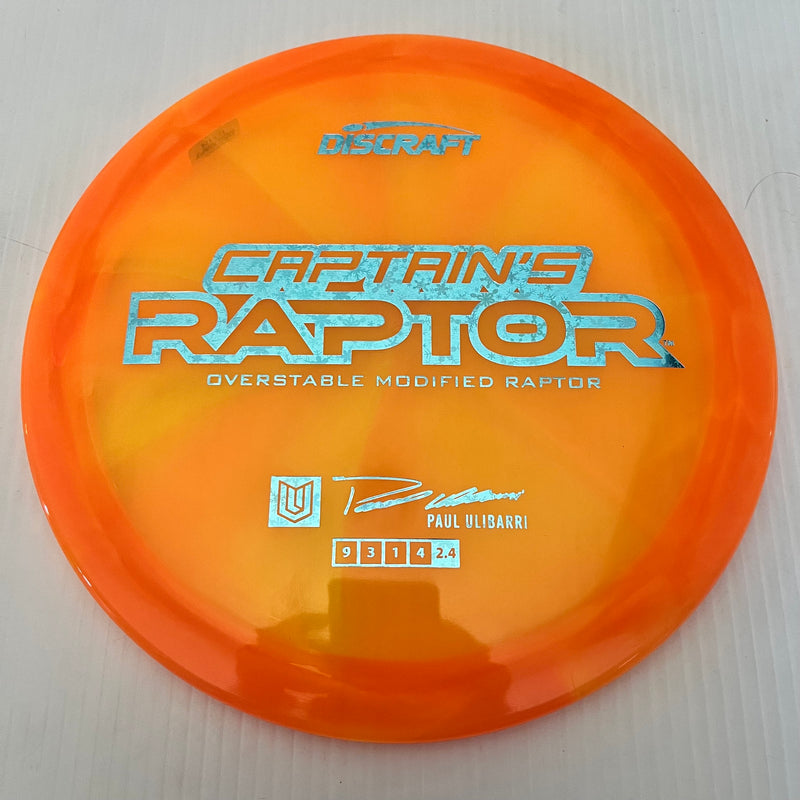 Discraft 2025 Paul Ulibarri Tour Series Swirl Z Captain's Raptor 9/3/1/4