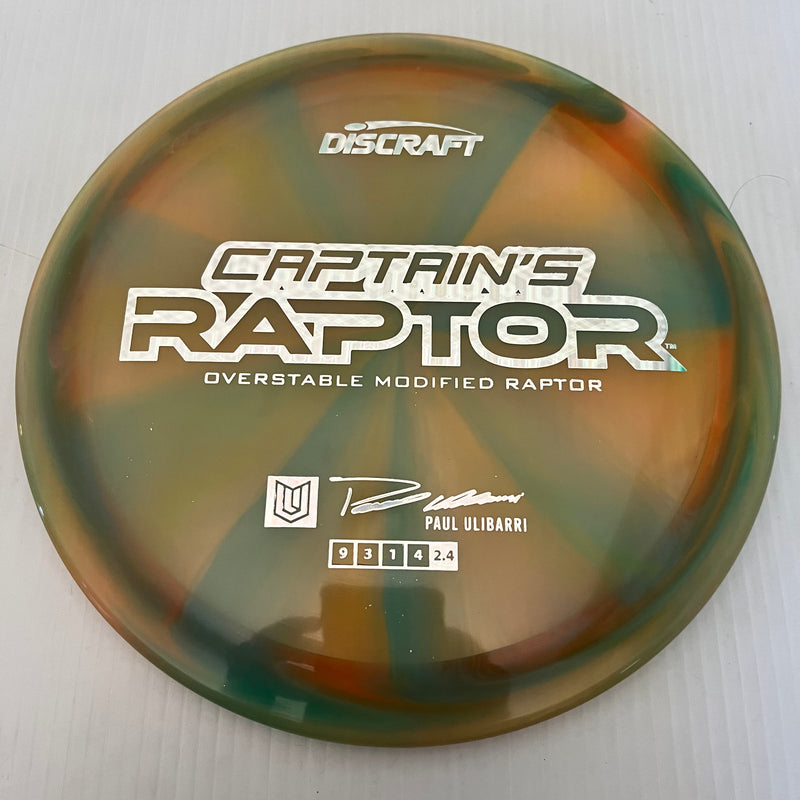 Discraft 2025 Paul Ulibarri Tour Series Swirl Z Captain's Raptor 9/3/1/4