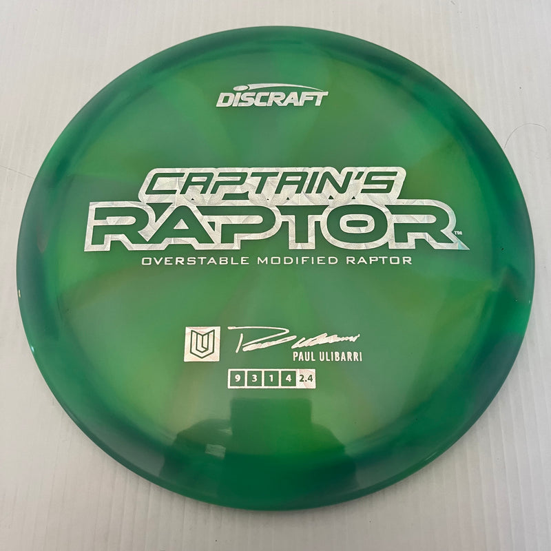 Discraft 2025 Paul Ulibarri Tour Series Swirl Z Captain's Raptor 9/3/1/4