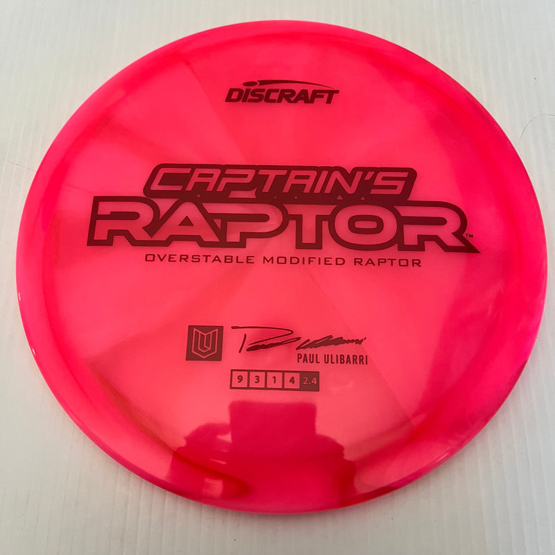 Discraft 2025 Paul Ulibarri Tour Series Swirl Z Captain's Raptor 9/3/1/4