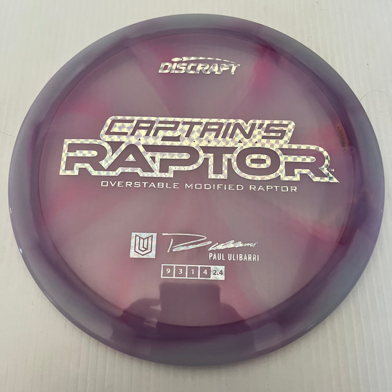 Discraft 2025 Paul Ulibarri Tour Series Swirl Z Captain's Raptor 9/3/1/4