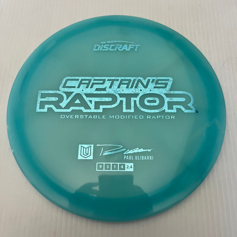 Discraft 2025 Paul Ulibarri Tour Series Swirl Z Captain's Raptor 9/3/1/4