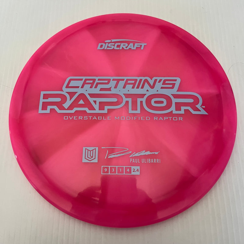 Discraft 2025 Paul Ulibarri Tour Series Swirl Z Captain's Raptor 9/3/1/4