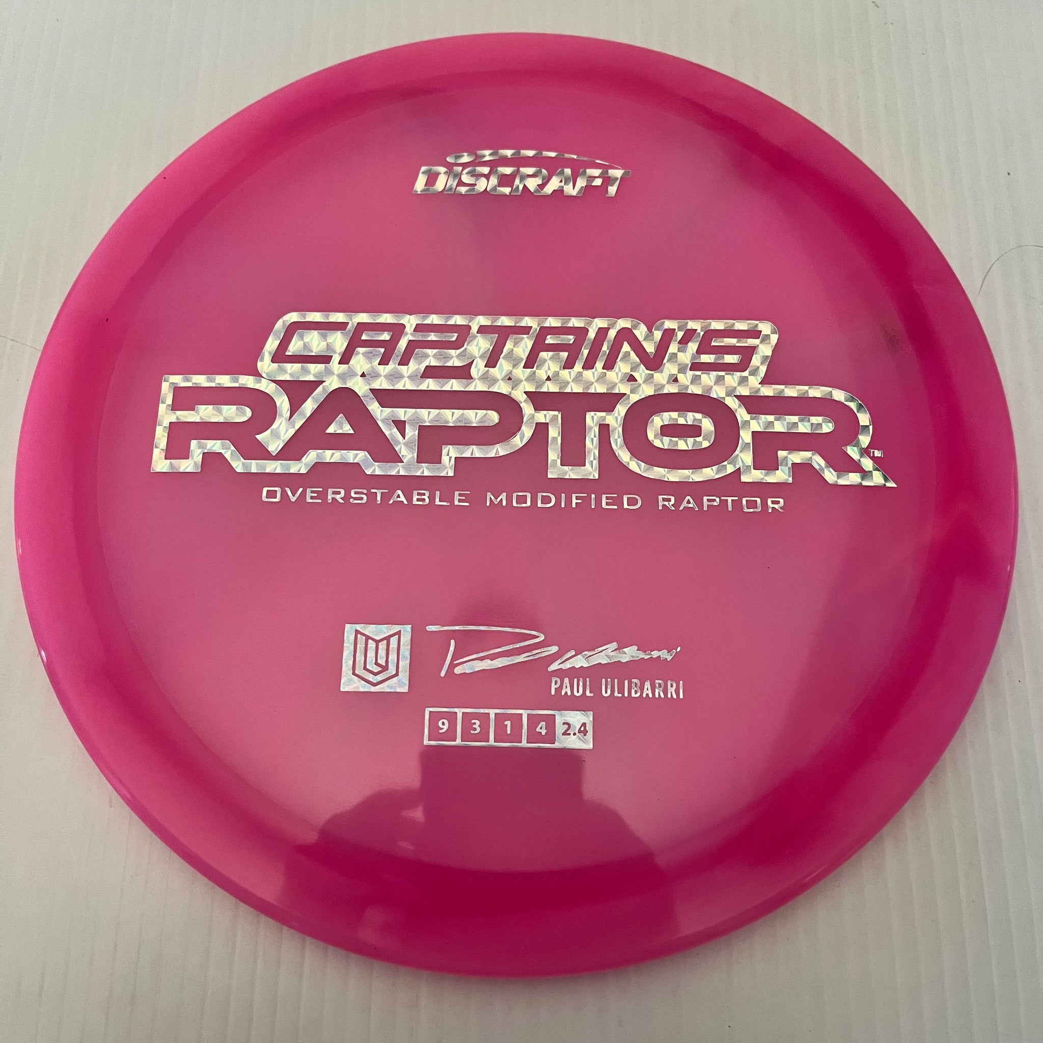 Discraft 2025 Paul Ulibarri Tour Series Swirl Z Captain's Raptor 9/3/1/4